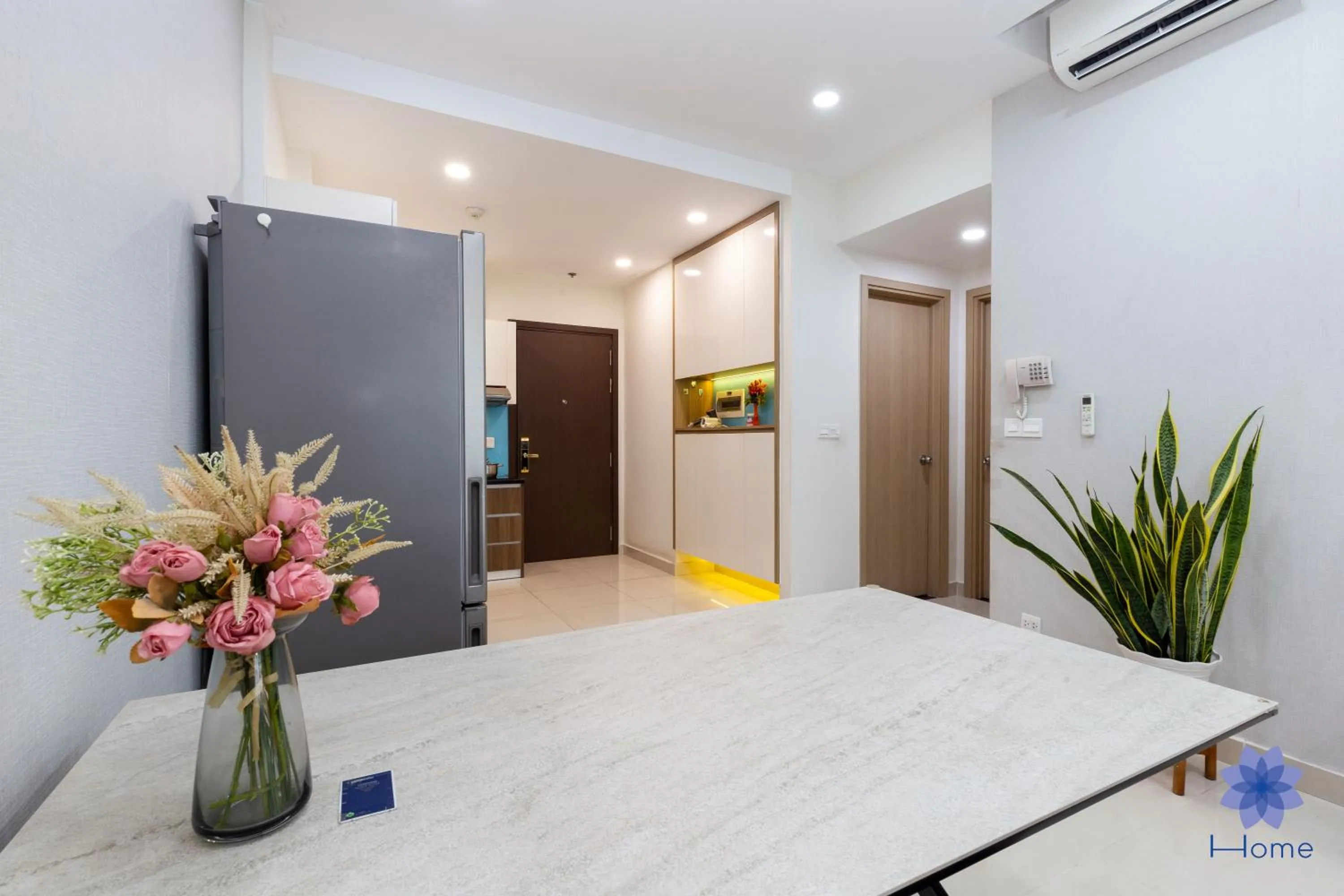 Seating area, Bed in iHome Furnished Apartments with Free Gym & Pool, Airport Pick-Up Service