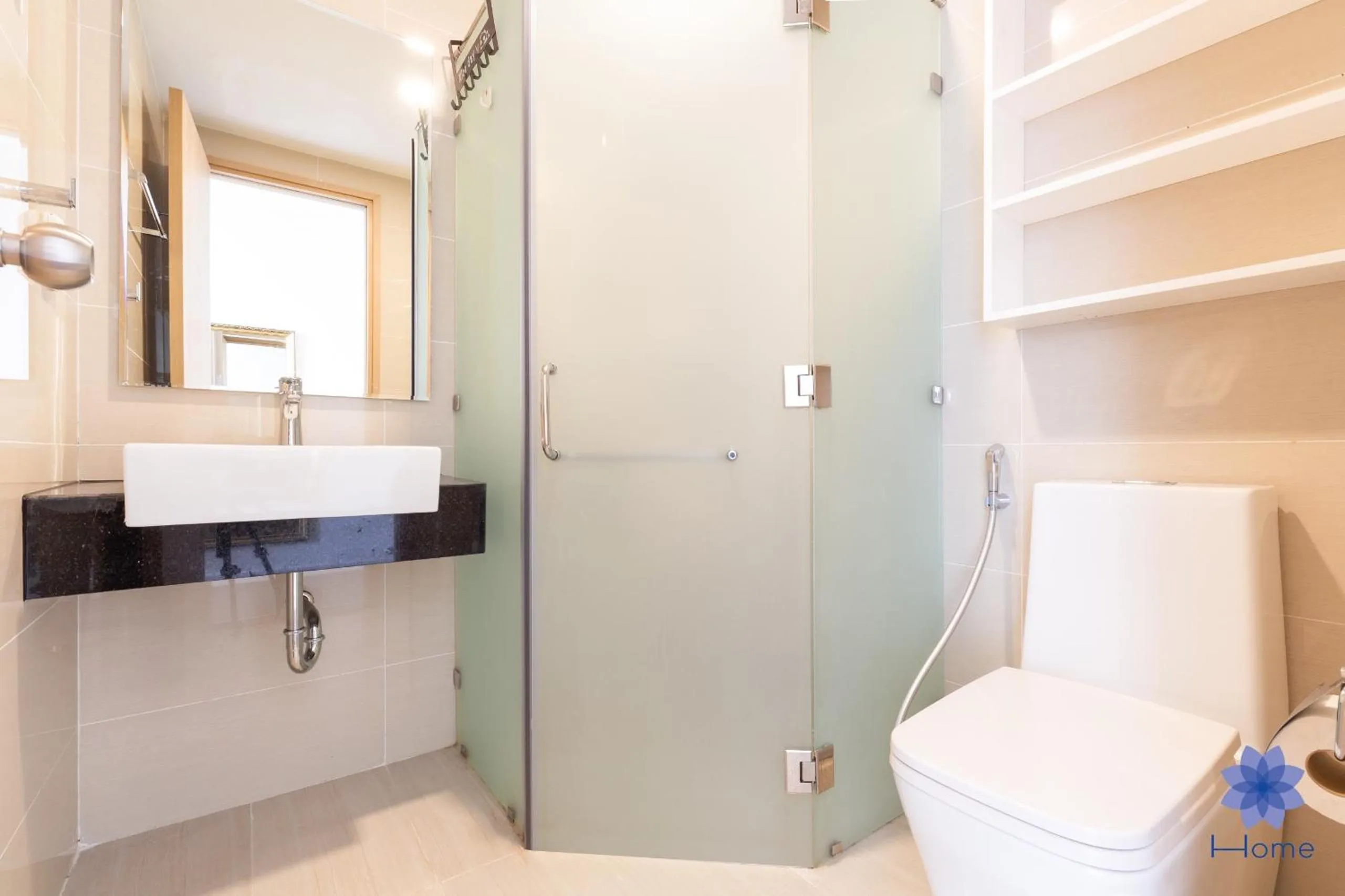 Shower in iHome Furnished Apartments with Free Gym & Pool, Airport Pick-Up Service