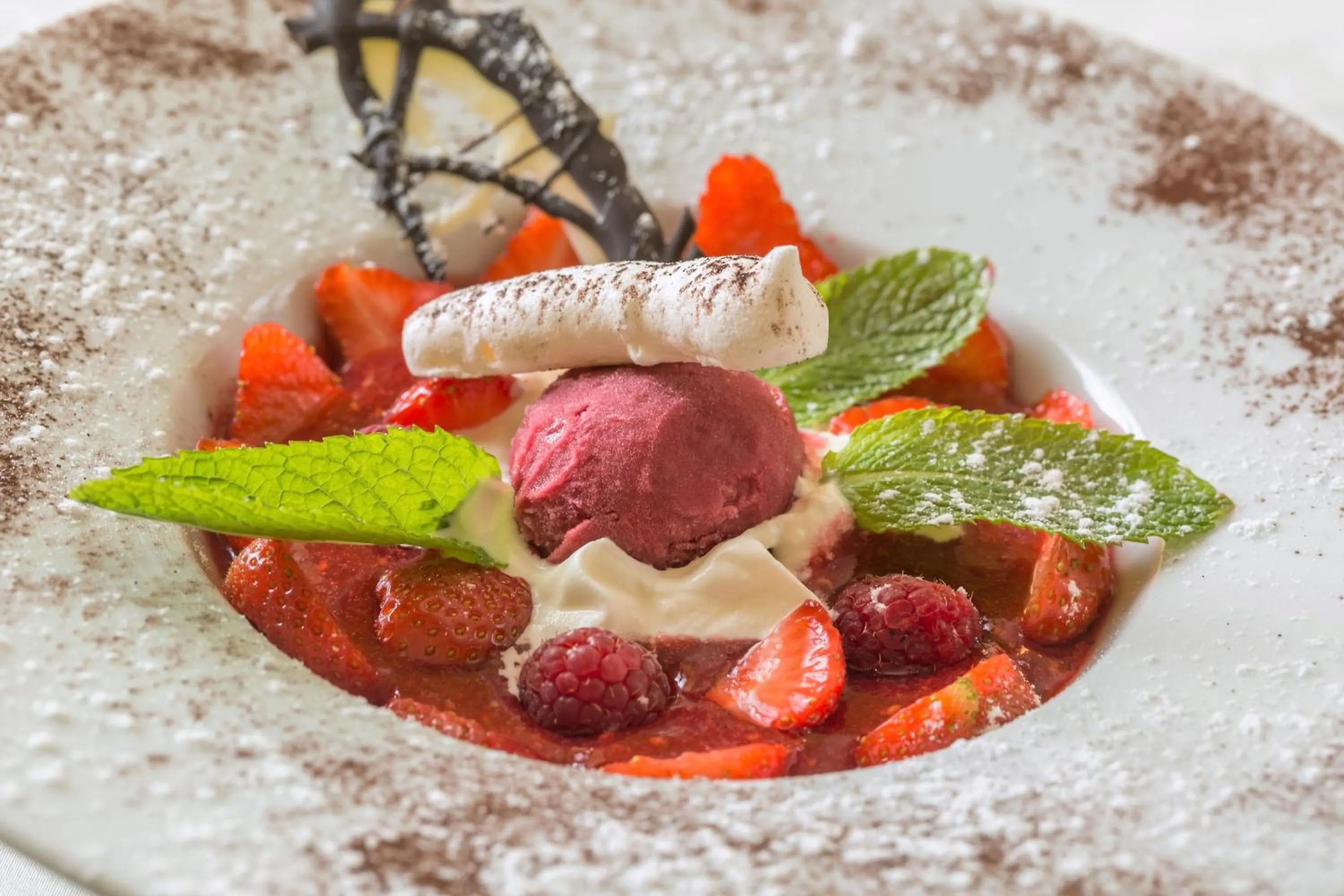 Food close-up in Auberge Du Cheval Blanc