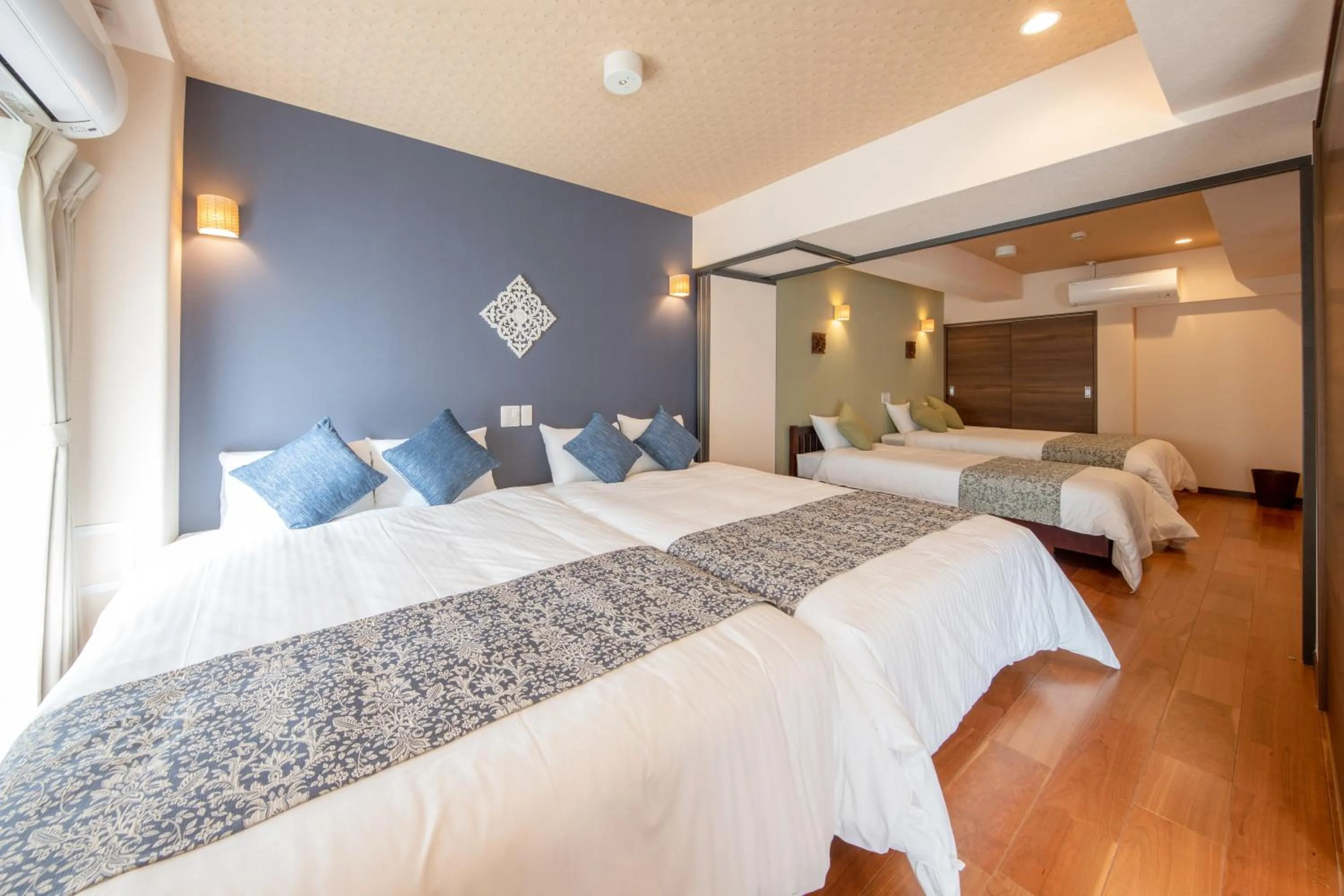 Bed in Hotel Haabesu Okinawa