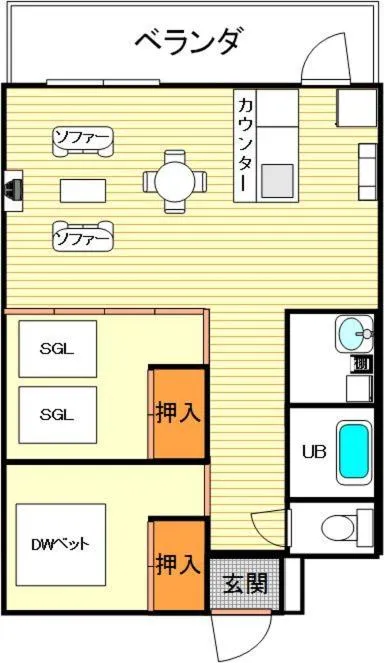 Floor plan in Hotel Haabesu Okinawa