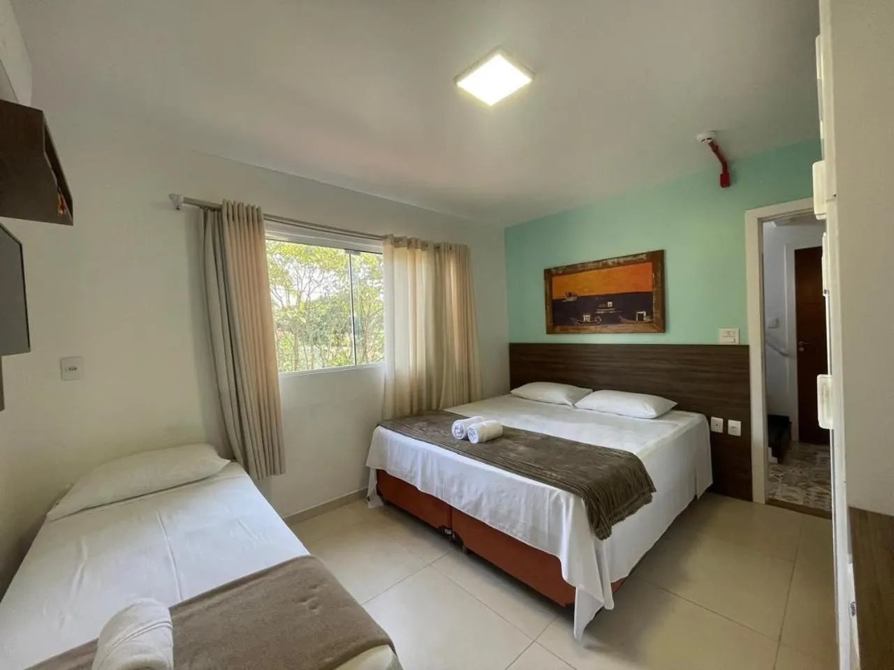 Bed in Pousada Bernúncia - Com café da Manhã, próximo a Praia Grande