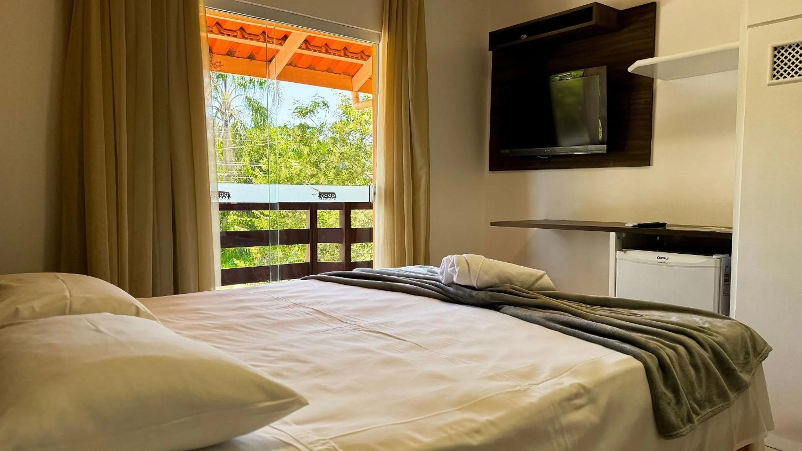 Bed in Pousada Bernúncia - Com café da Manhã, próximo a Praia Grande