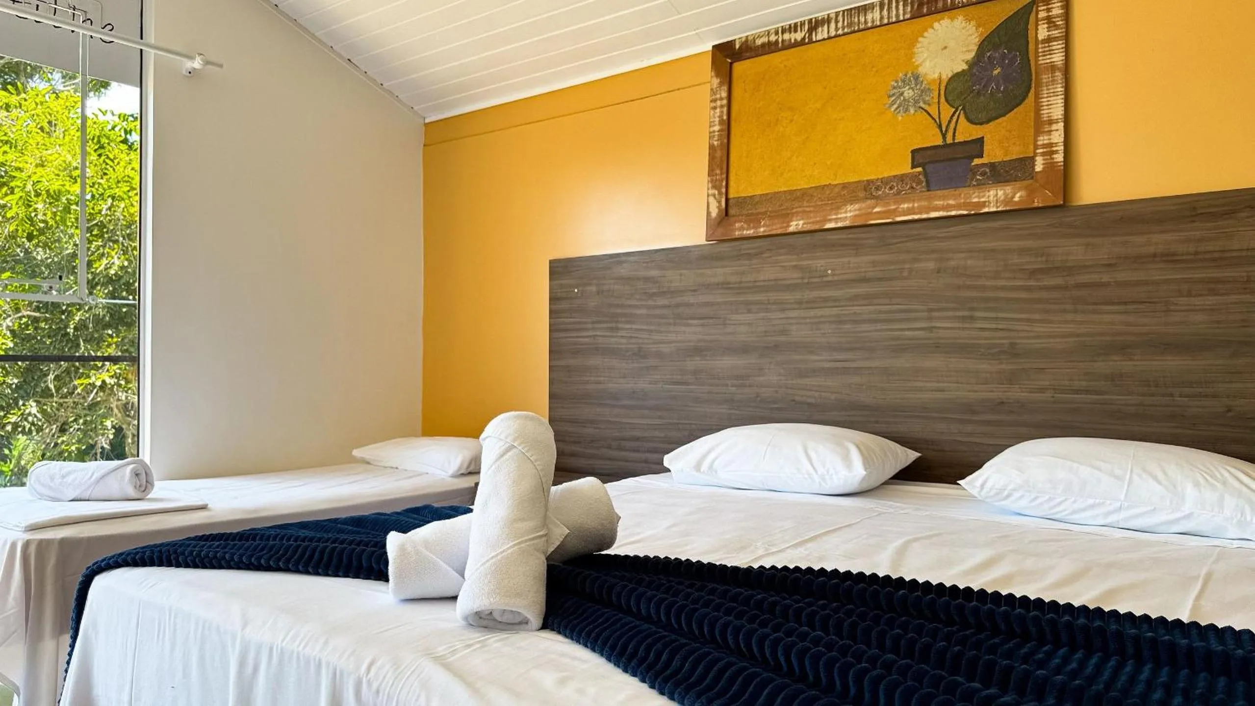 Bed in Pousada Bernúncia - Com café da Manhã, próximo a Praia Grande