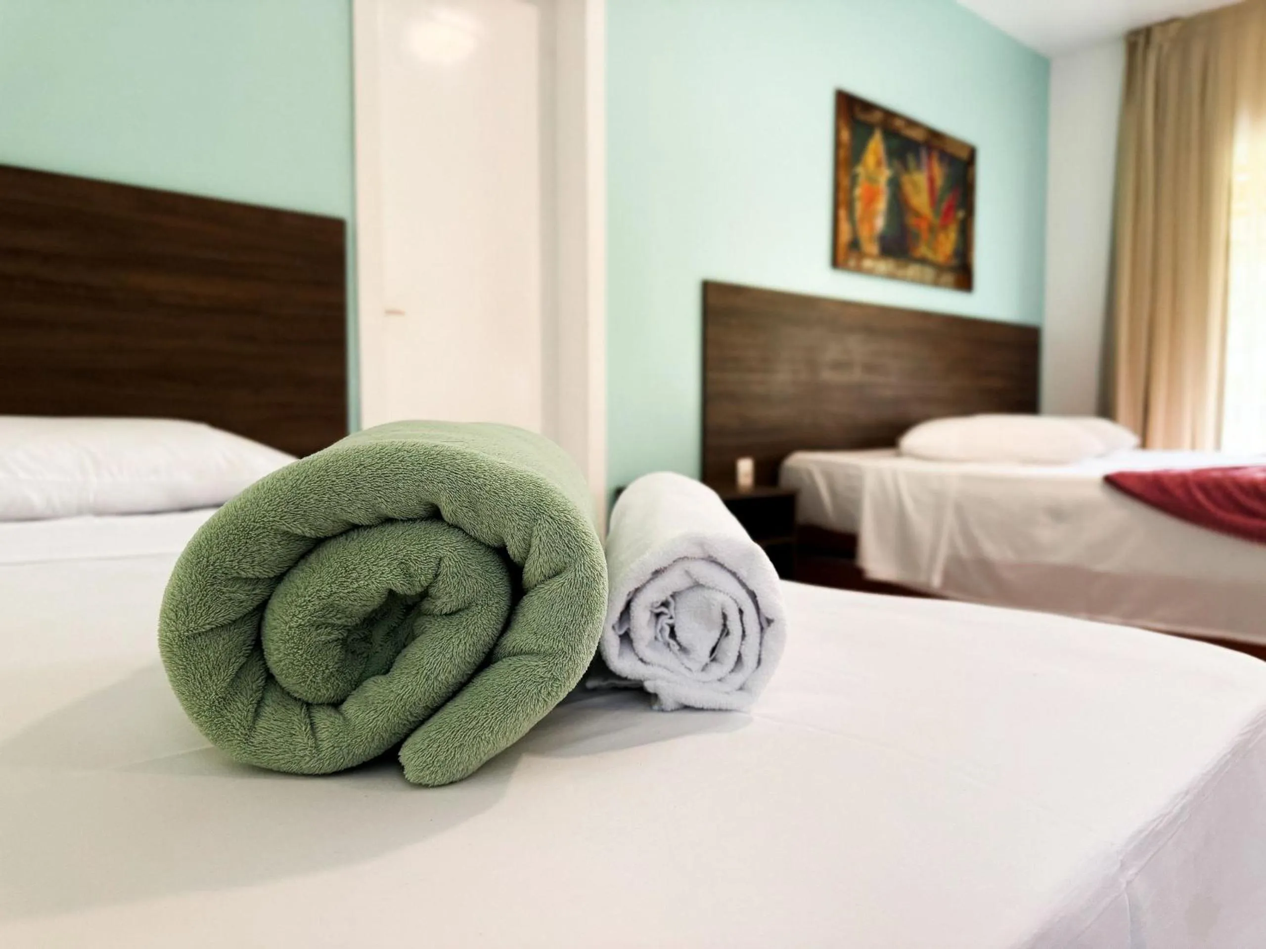 Bed in Pousada Bernúncia - Com café da Manhã, próximo a Praia Grande