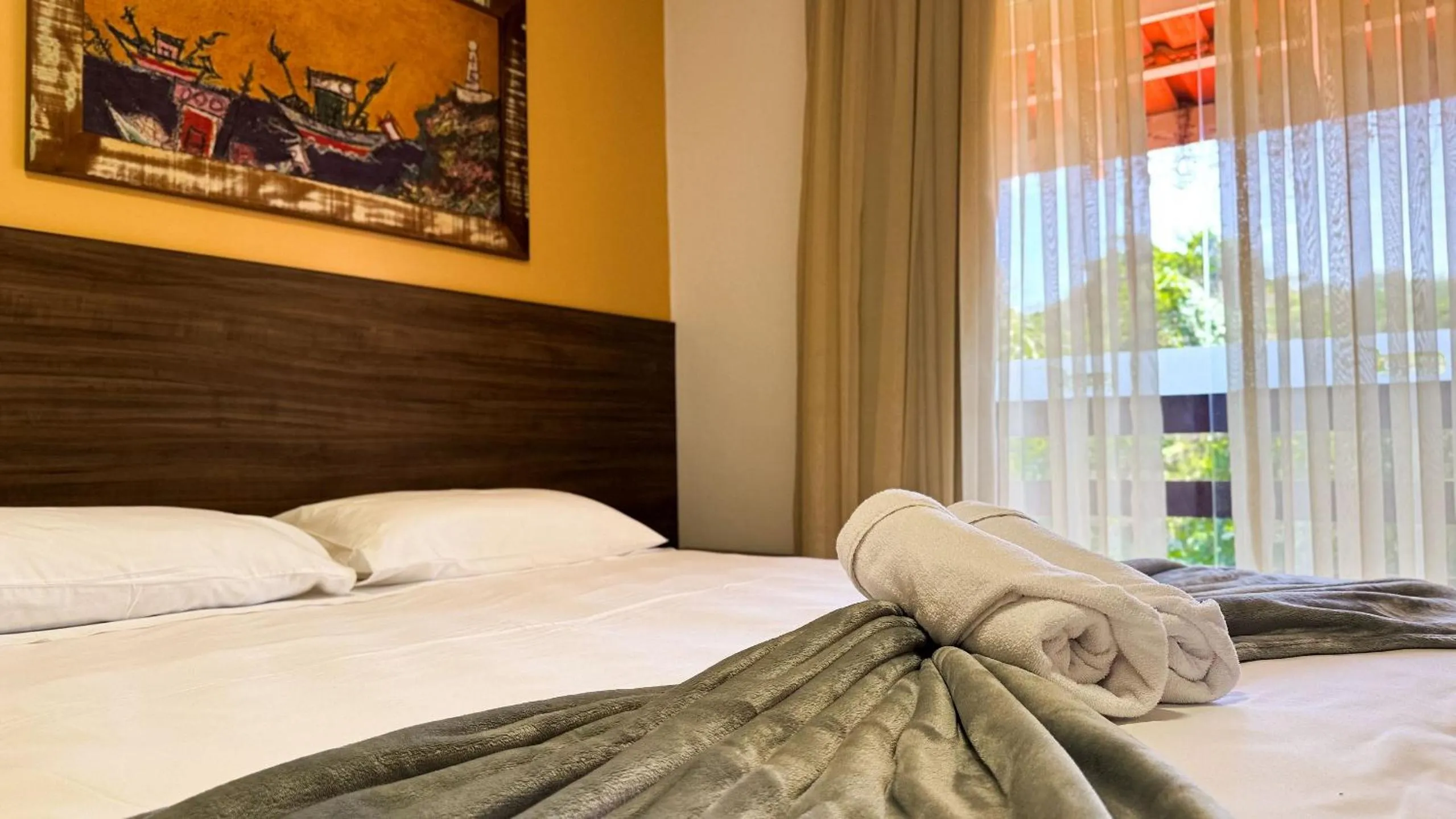 Bed in Pousada Bernúncia - Com café da Manhã, próximo a Praia Grande