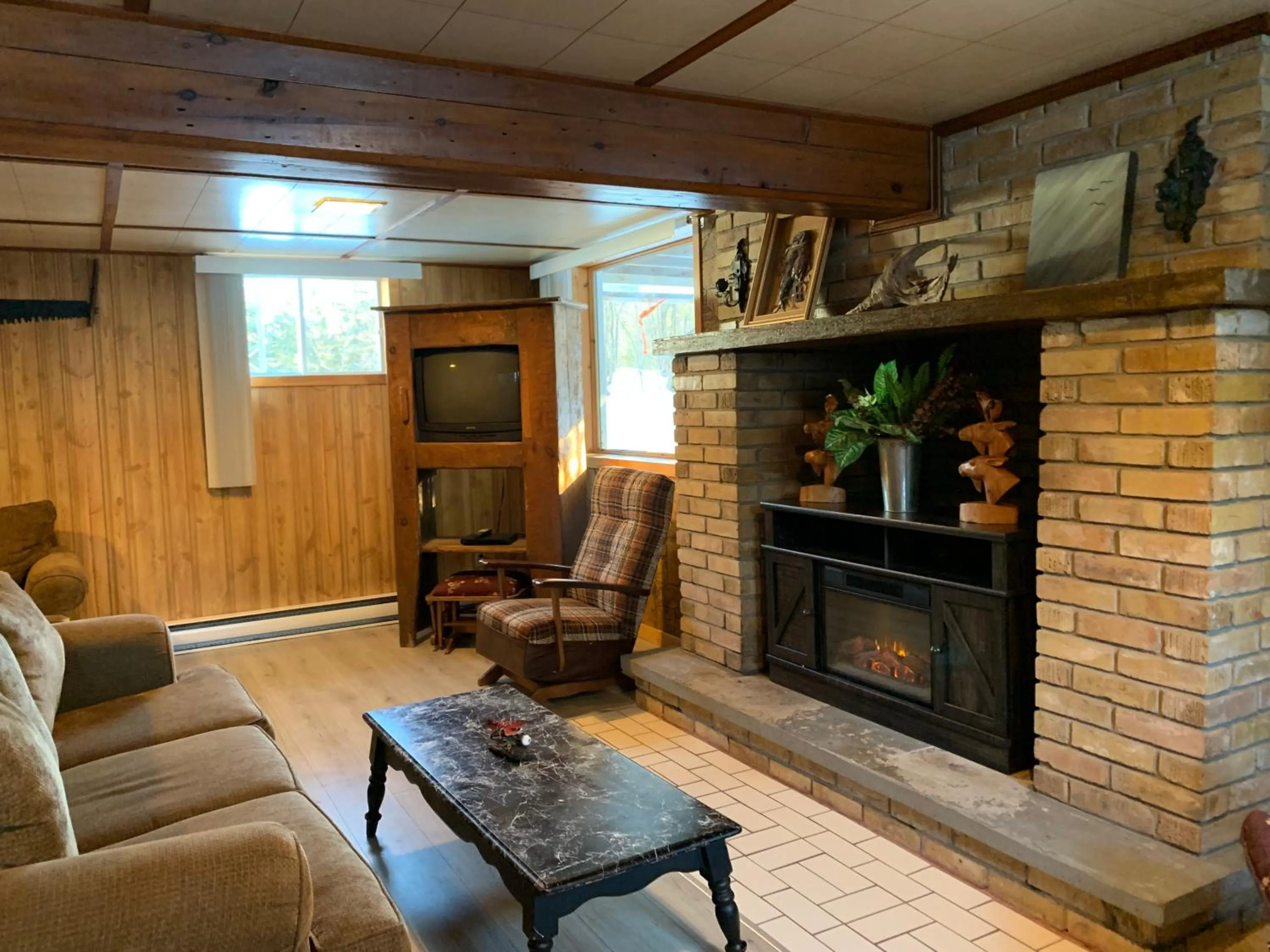 Living room in L'Auberge Refuge du Trappeur