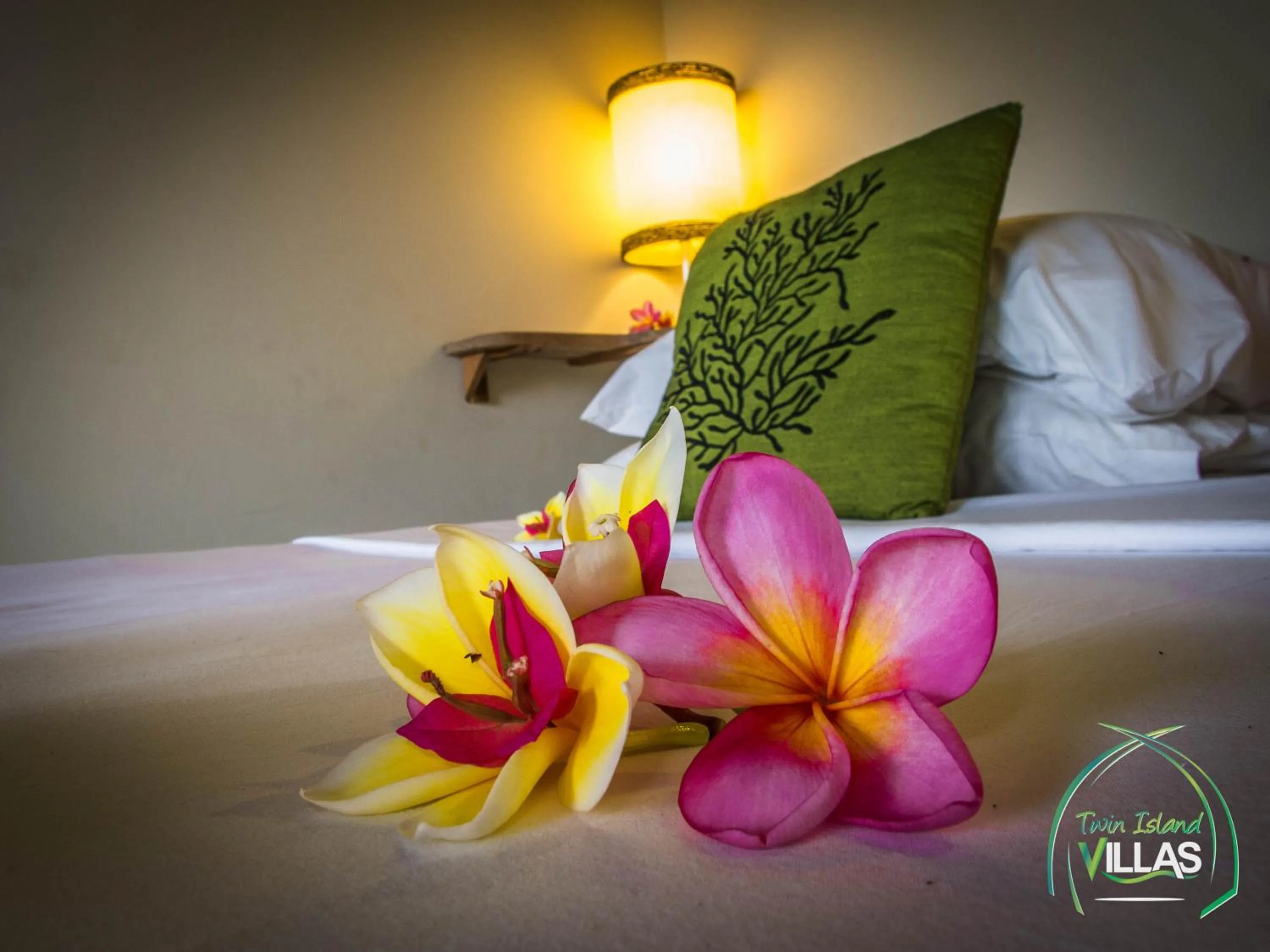 Decorative detail, Bed in Twin Island Villas & Dive Resort