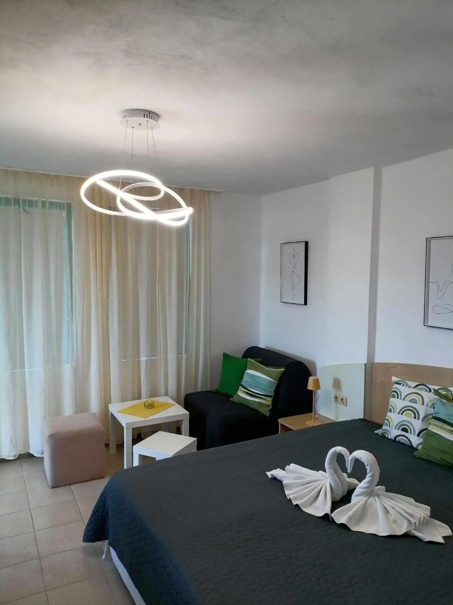 Bed in Alba Family Club Hotel