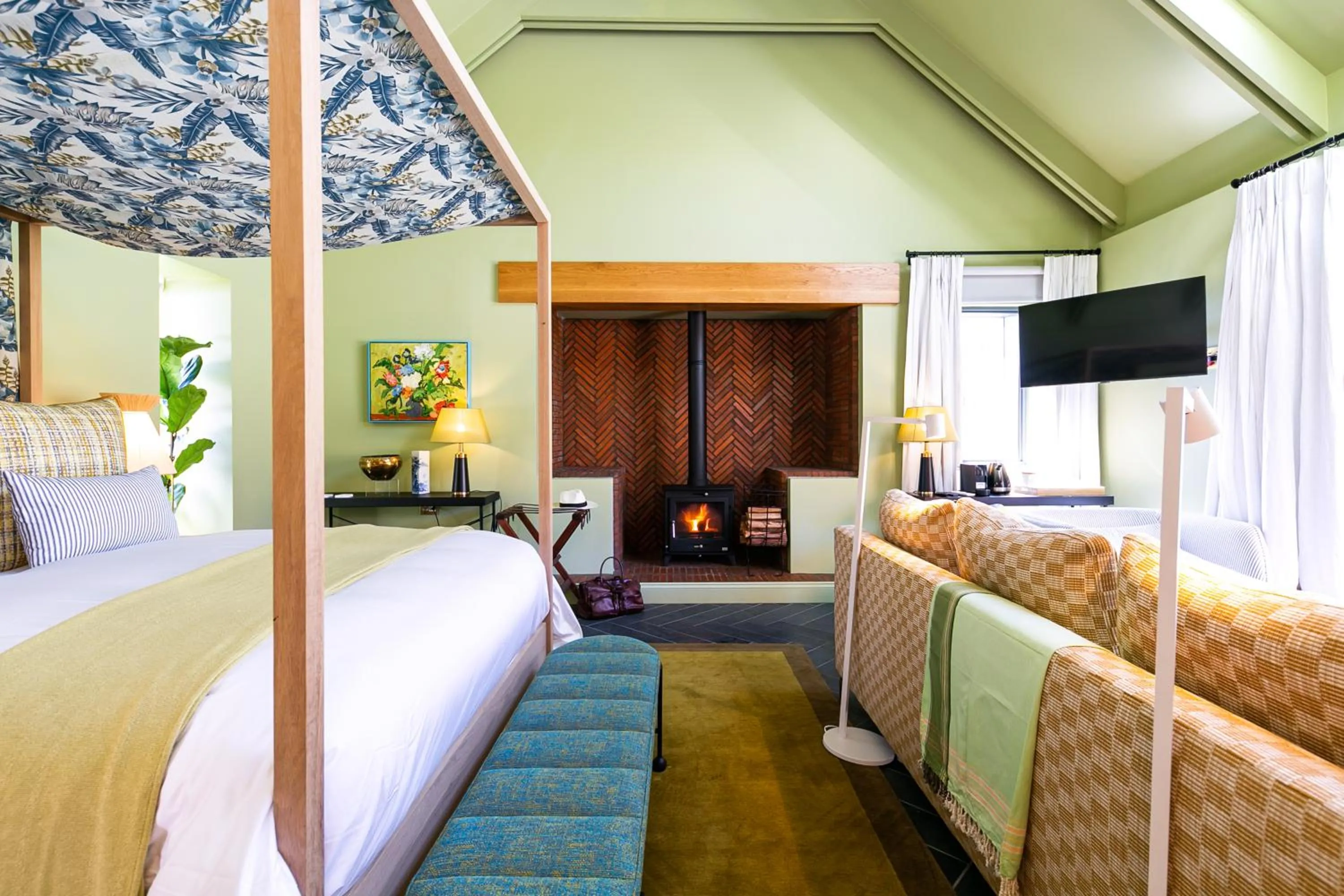 Seating area, Bed in Bosjes - Herehuis