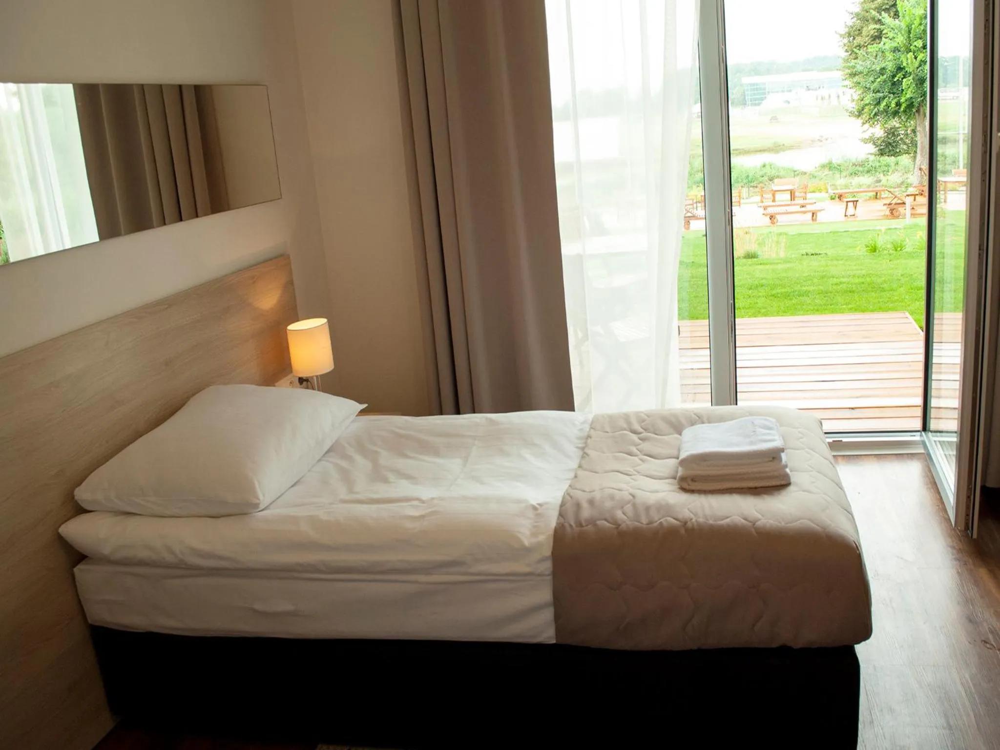 Bed in Hotel Uniejów