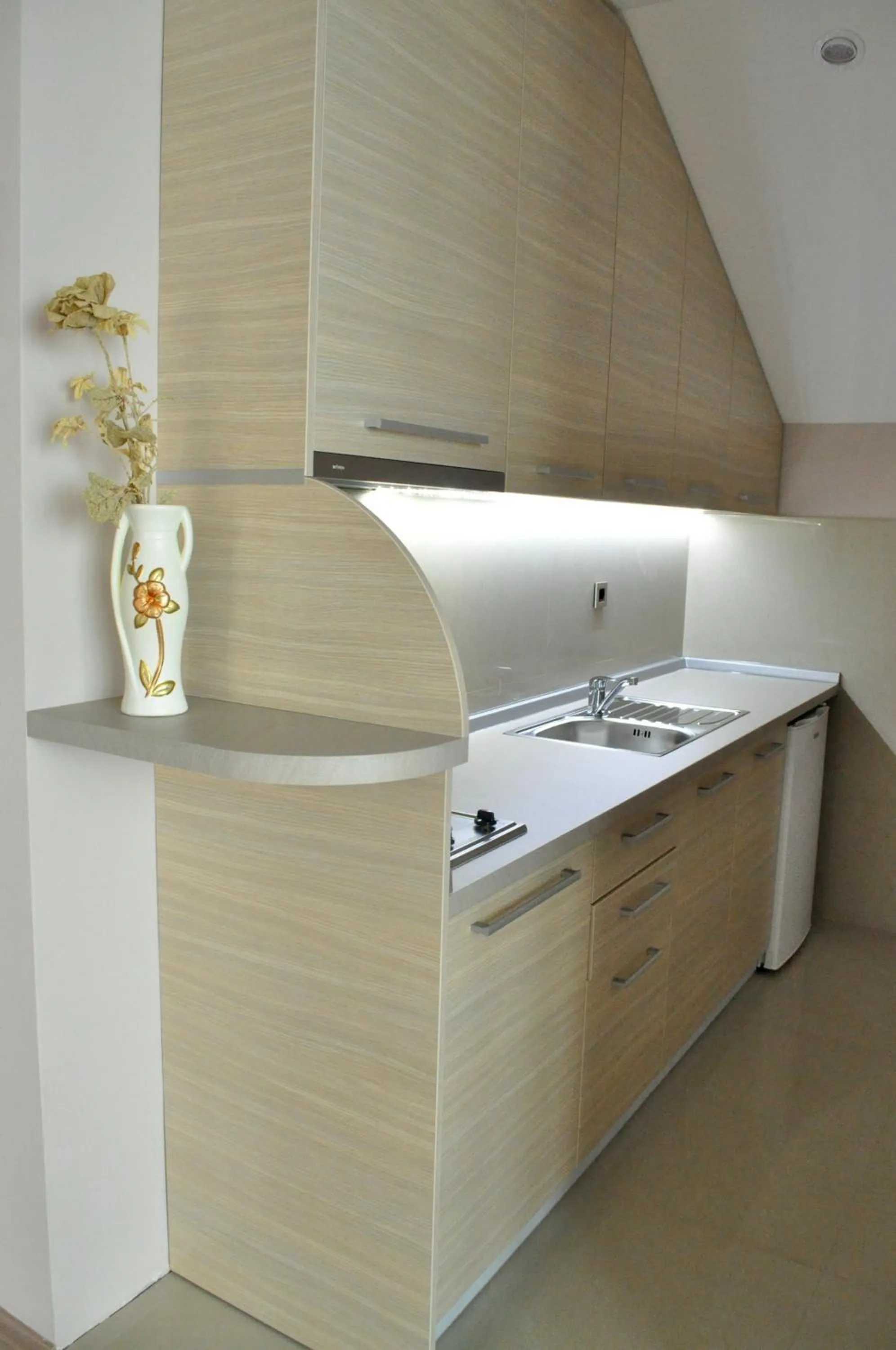 Kitchen or kitchenette in Garni Hotel 018 In