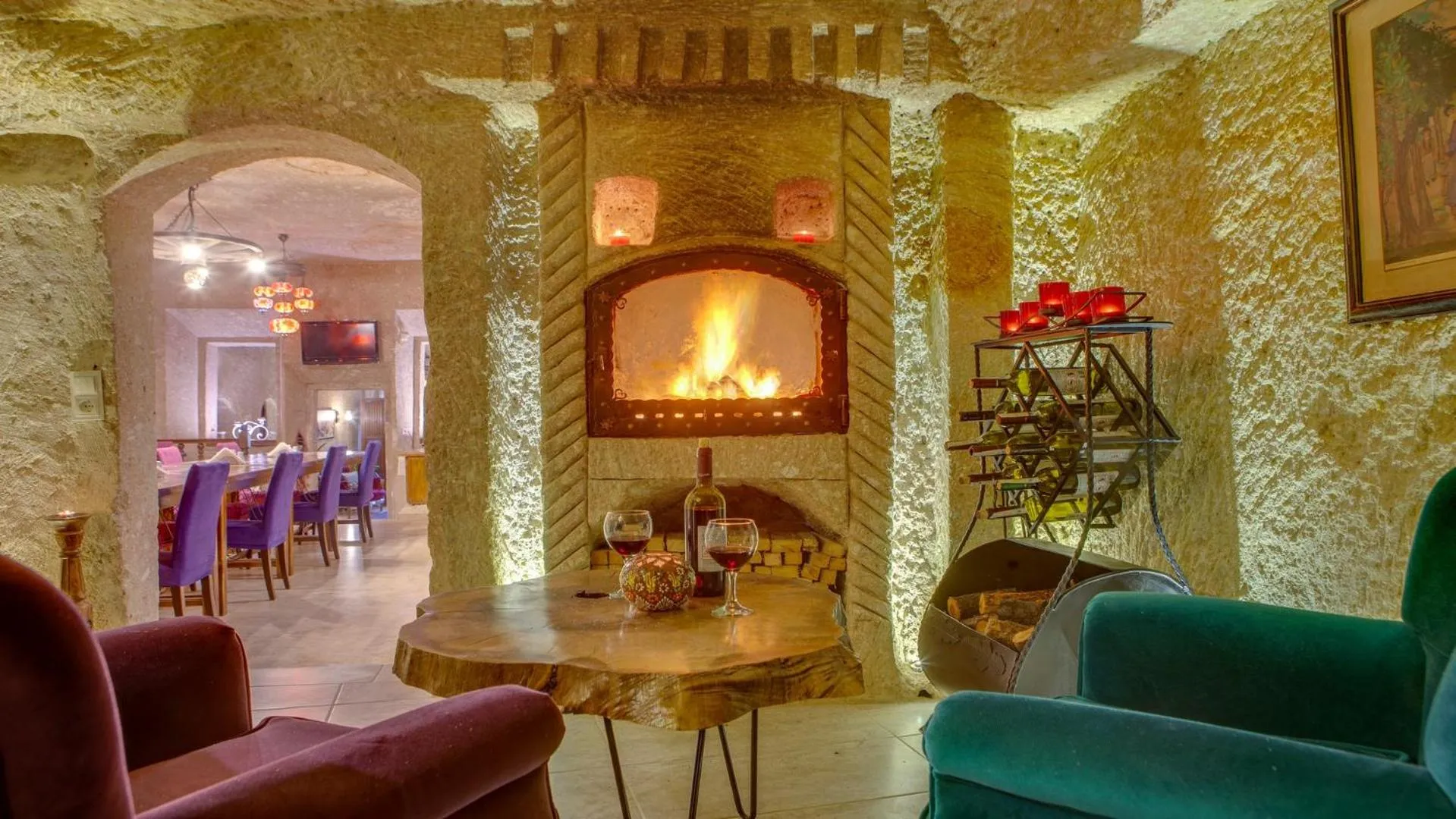 Lounge or bar in Cappadocia Abras Cave Hotel