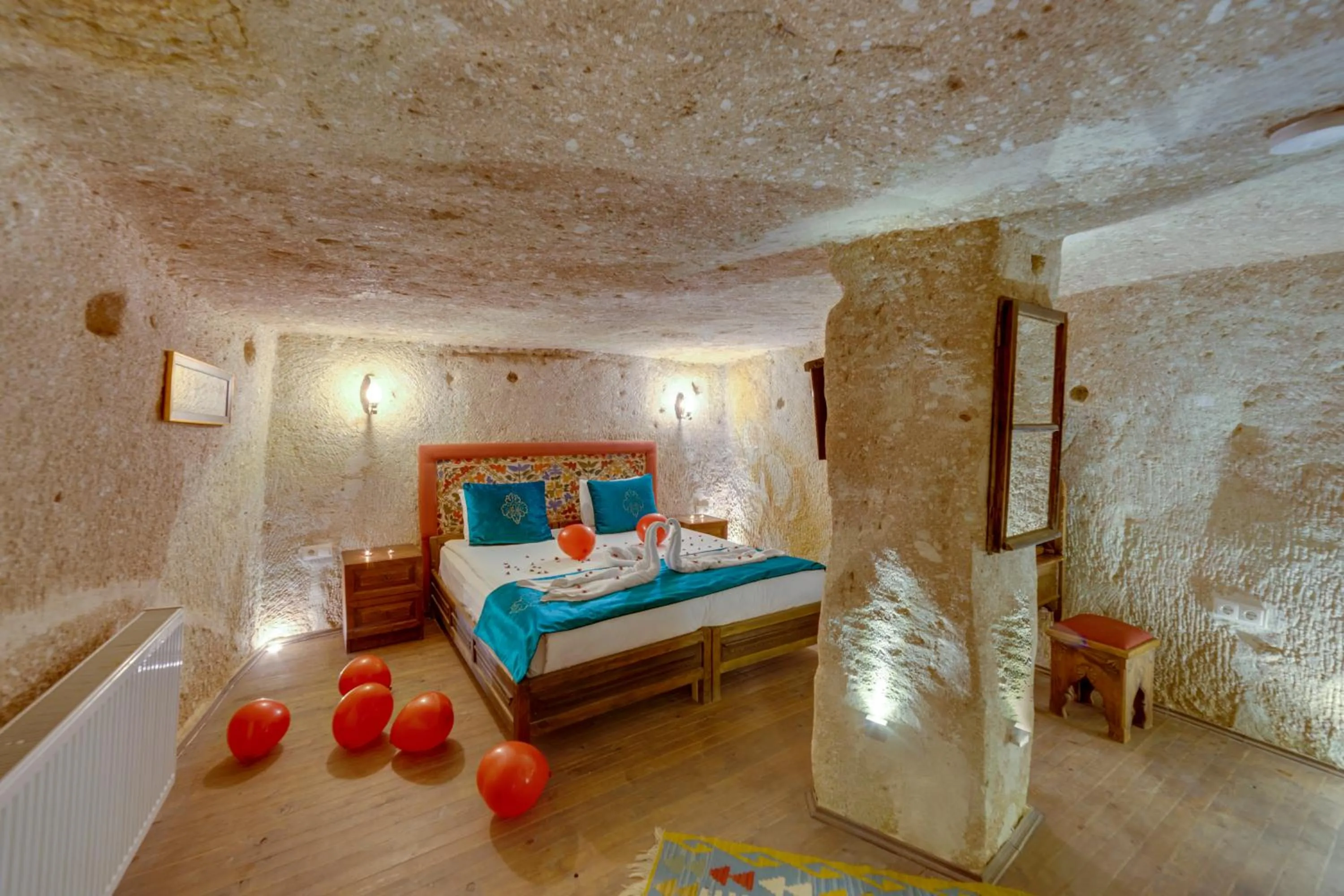 Bedroom, Bed in Cappadocia Abras Cave Hotel