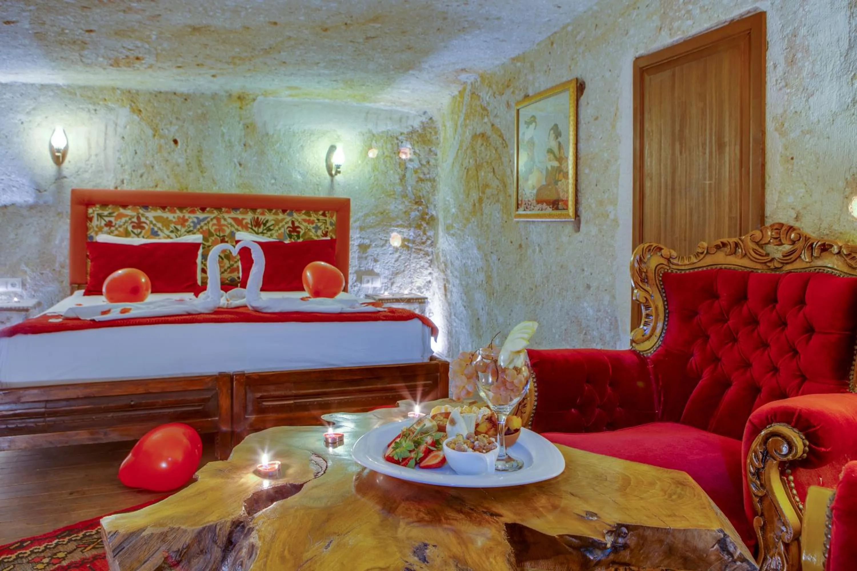 Bedroom, Bed in Cappadocia Abras Cave Hotel