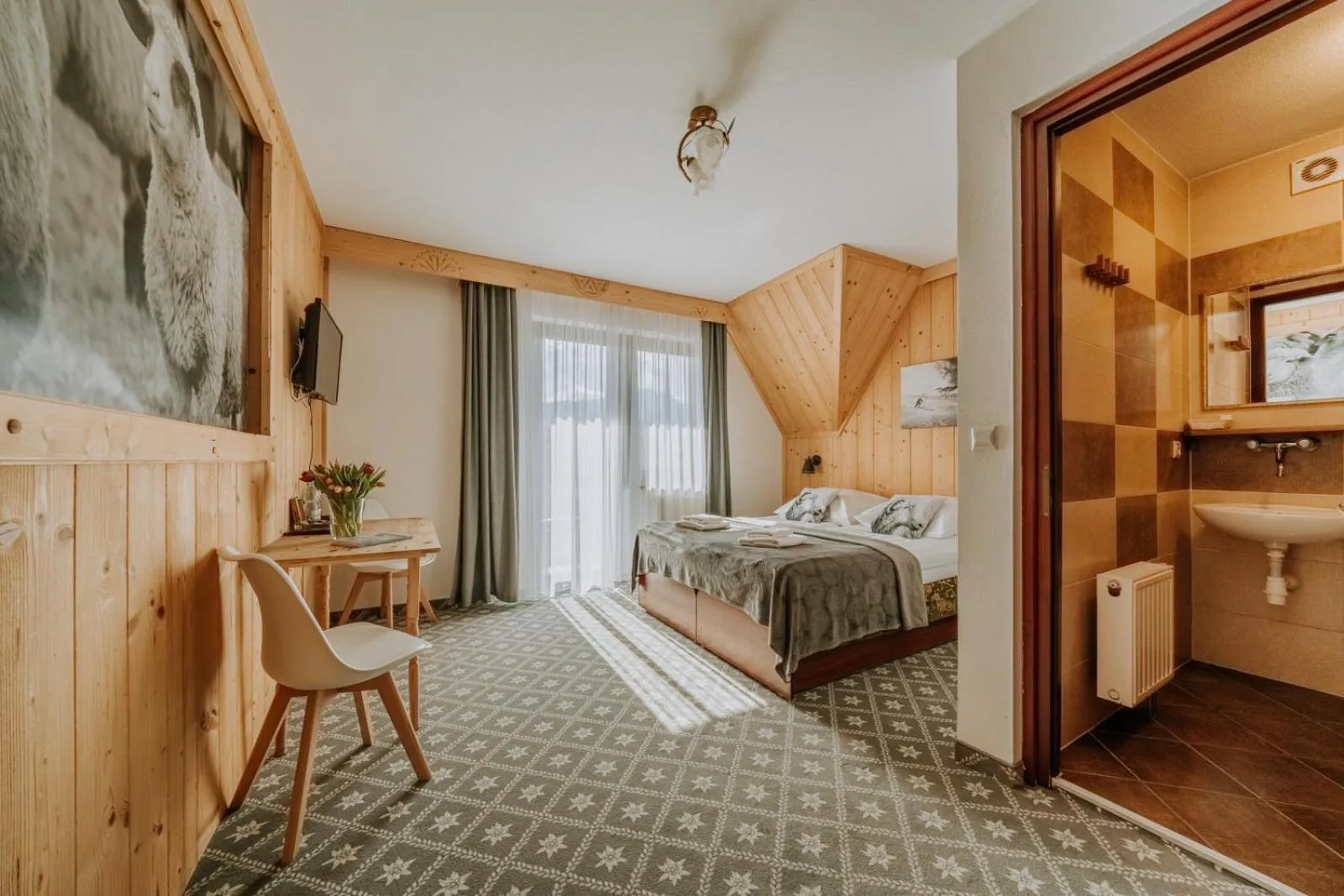 Bed in Willa Swoboda Garden Spa