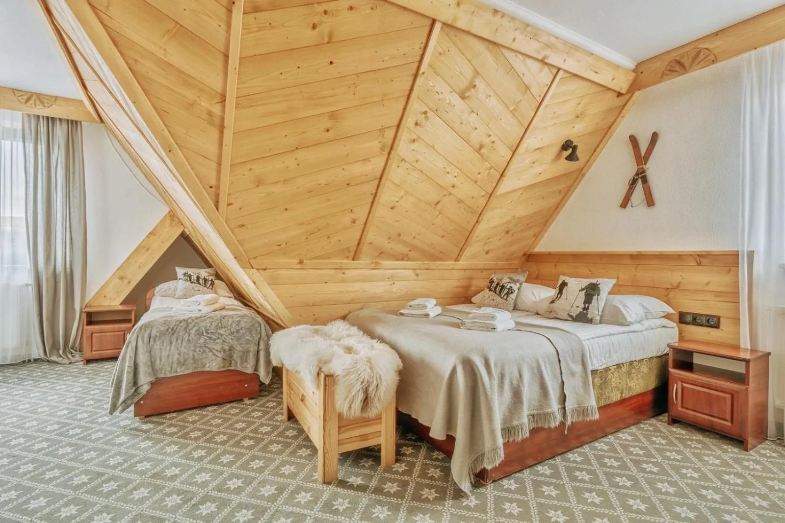 Bed in Willa Swoboda Garden Spa