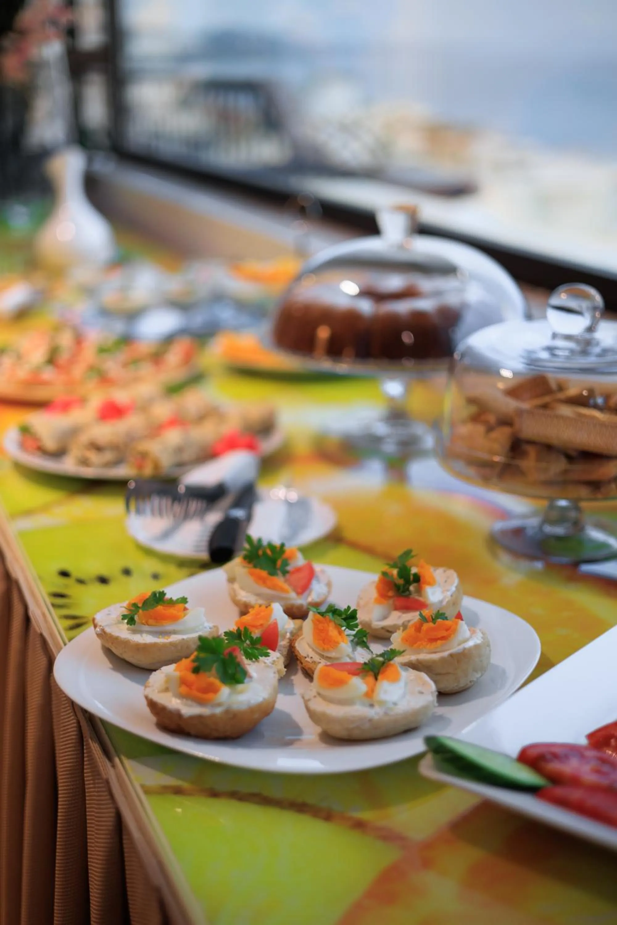 Buffet breakfast in Hotel Brilant Saranda