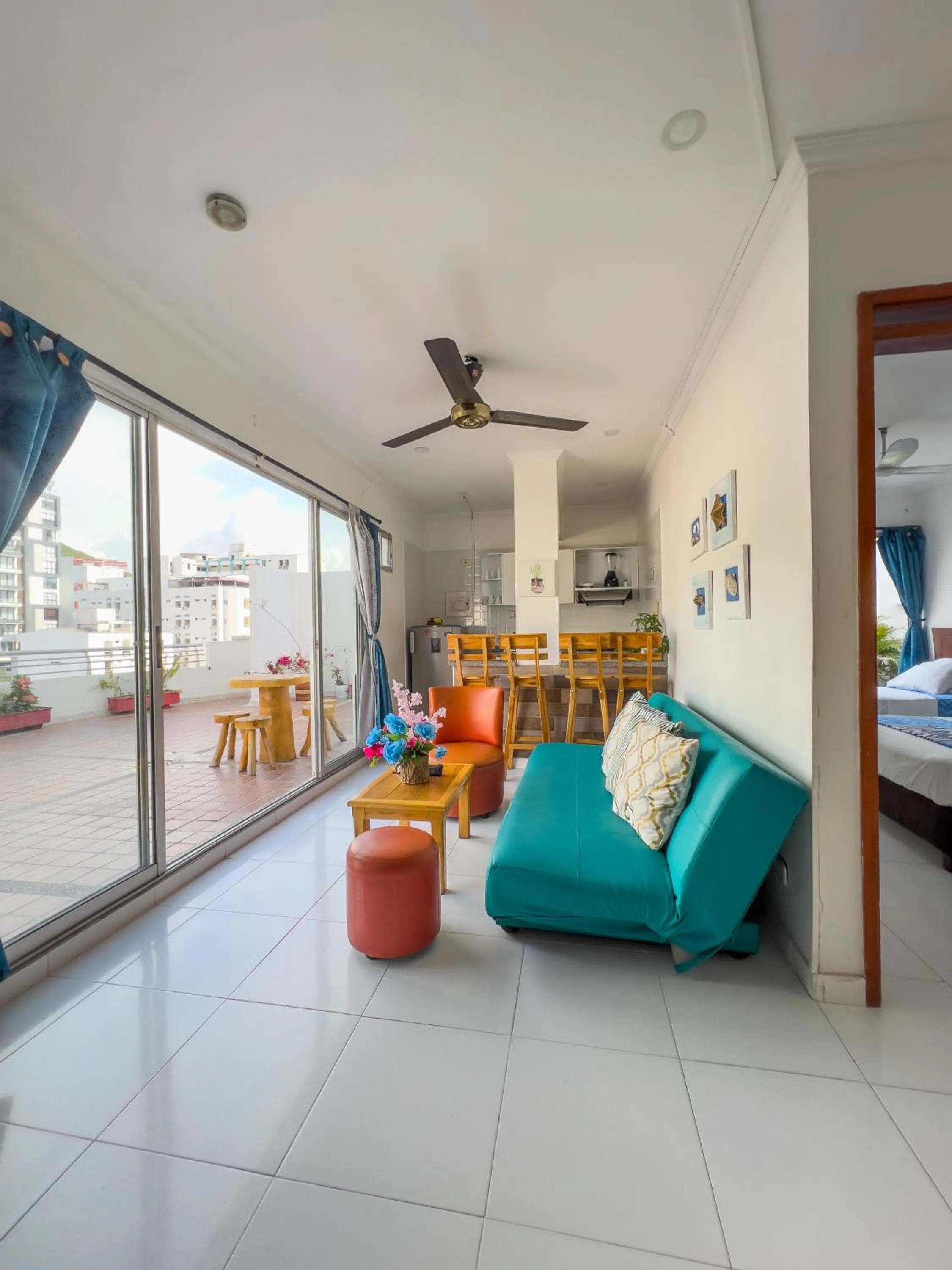 Living room in Apartamentos Playa Rodadero