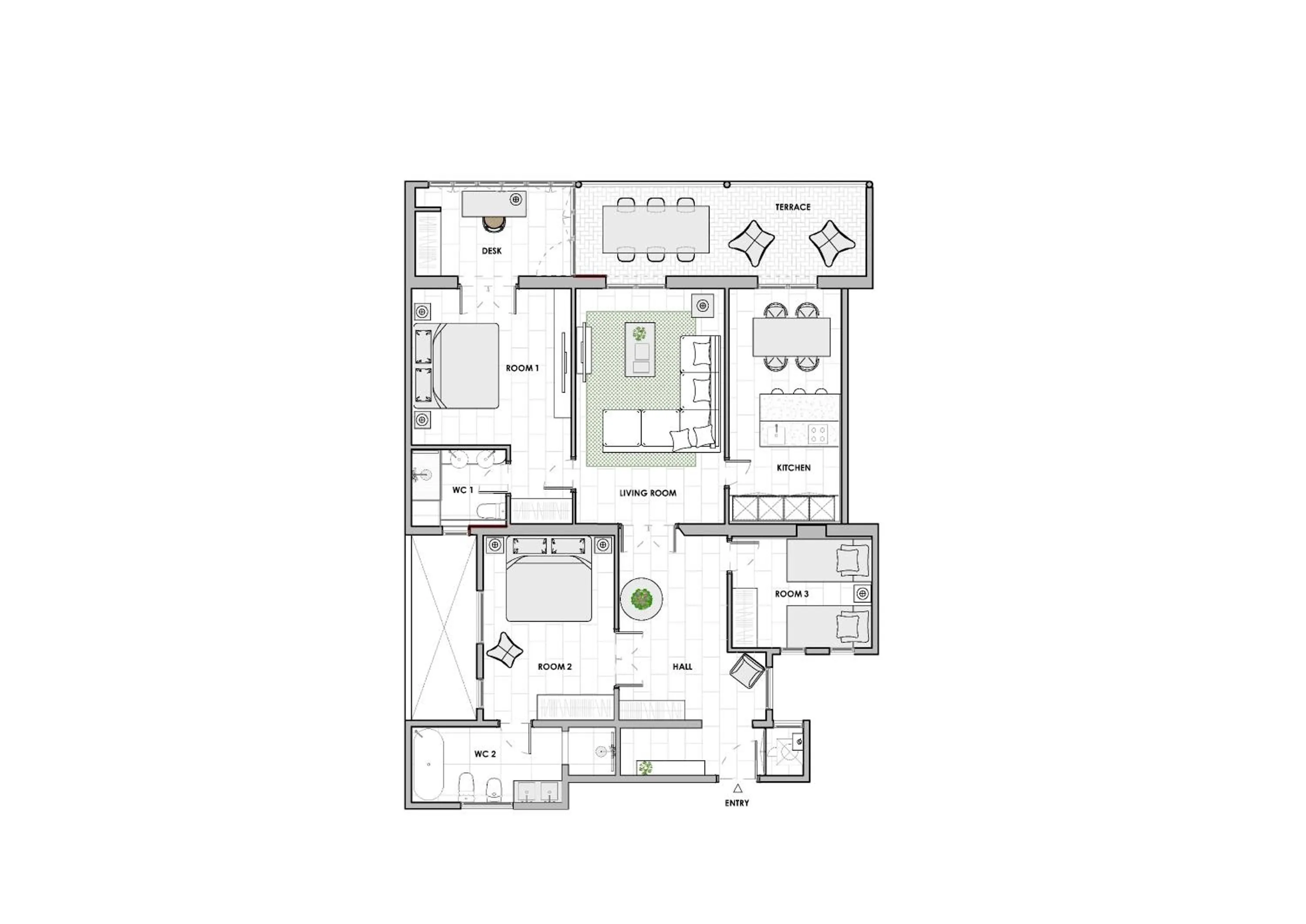 Floor plan in BCN Apartments 41