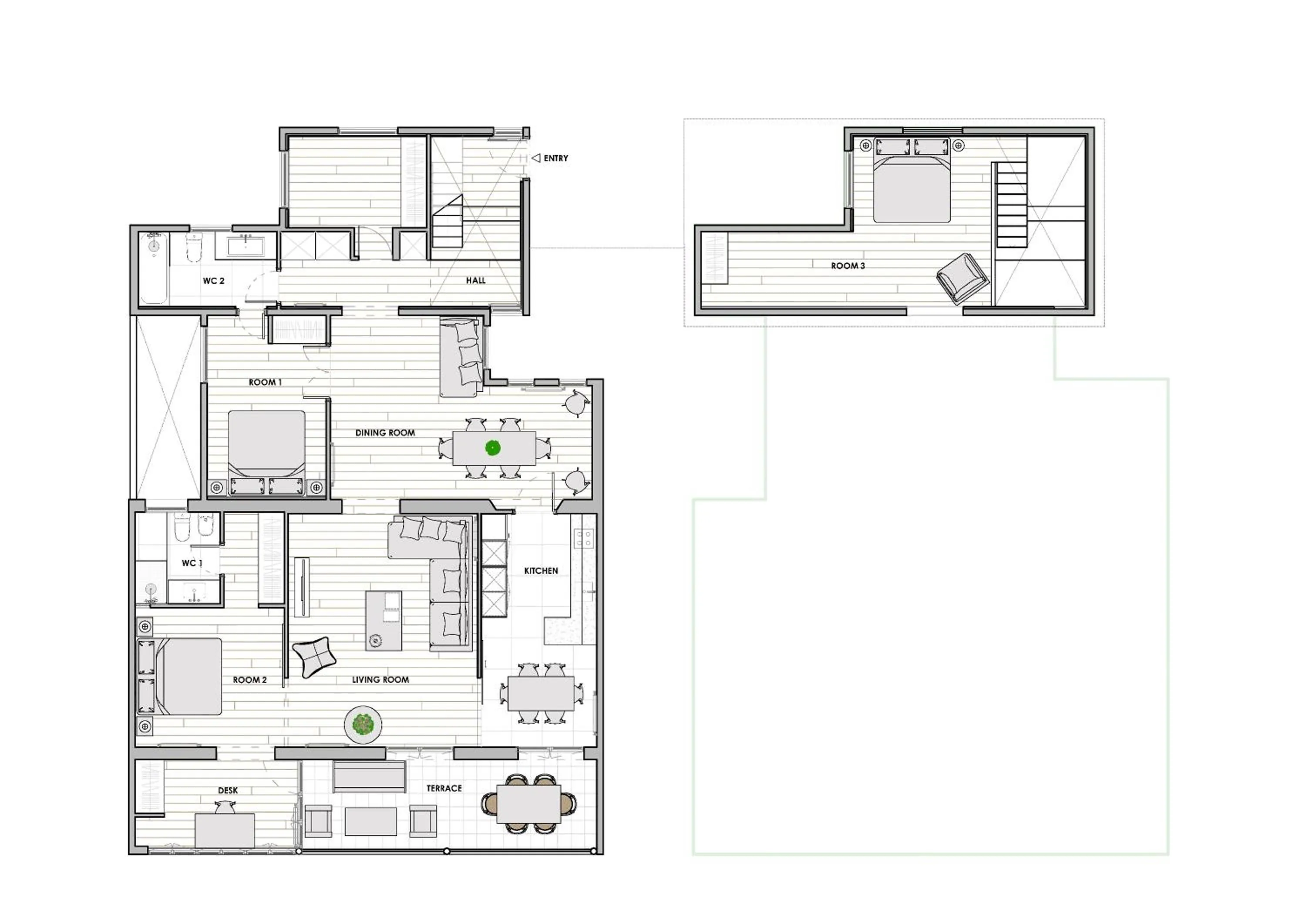 Floor plan in BCN Apartments 41