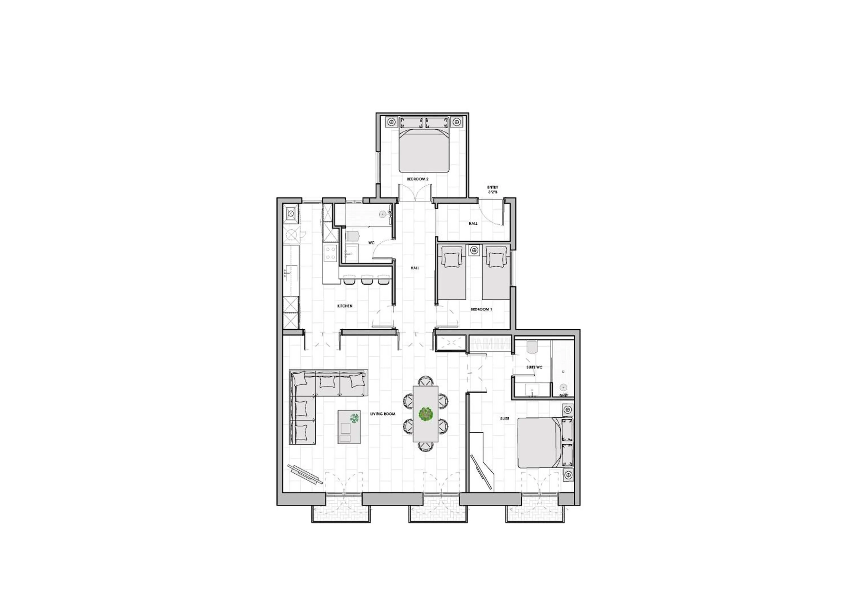 Floor plan in BCN Apartments 41