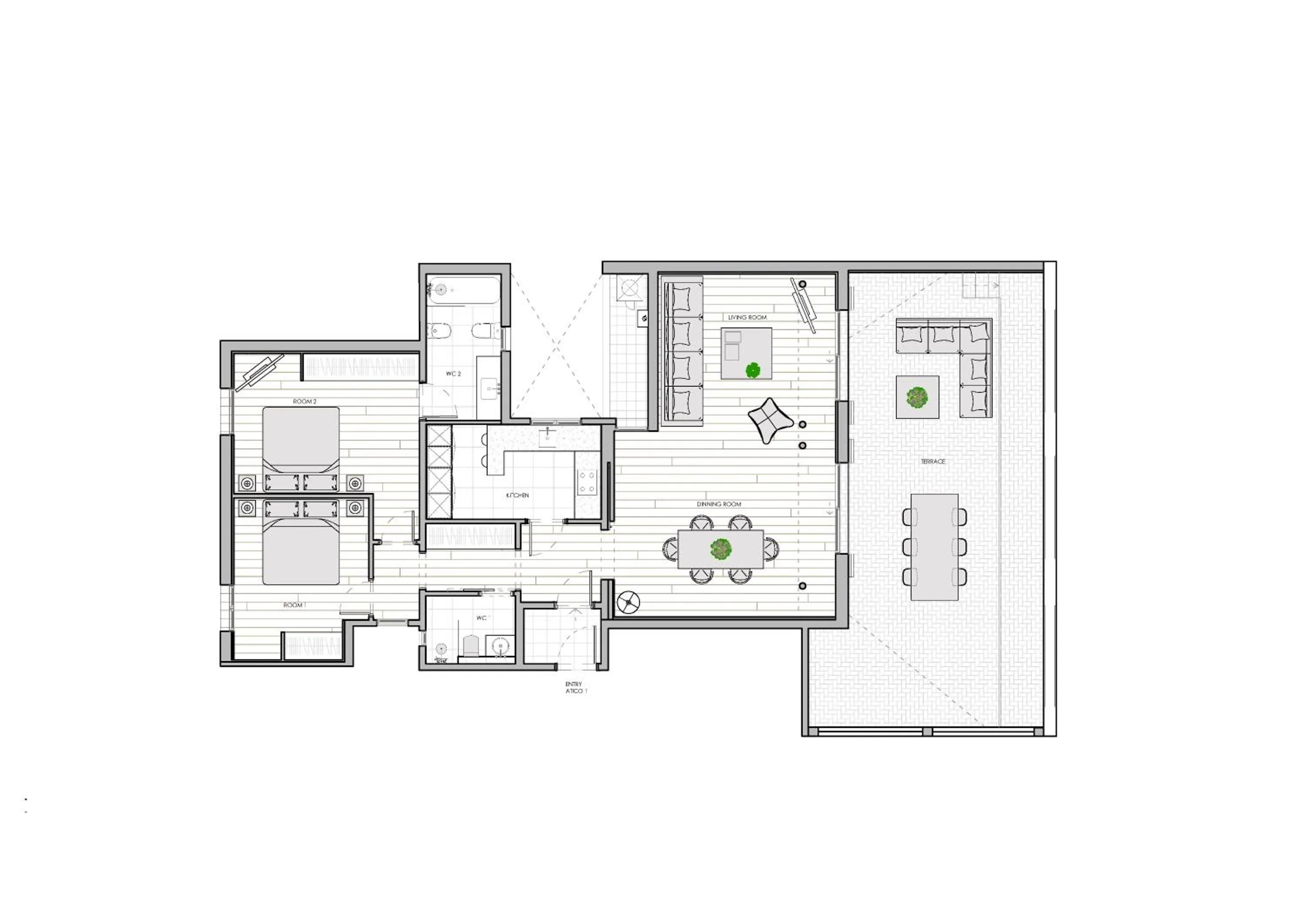 Floor plan in BCN Apartments 41