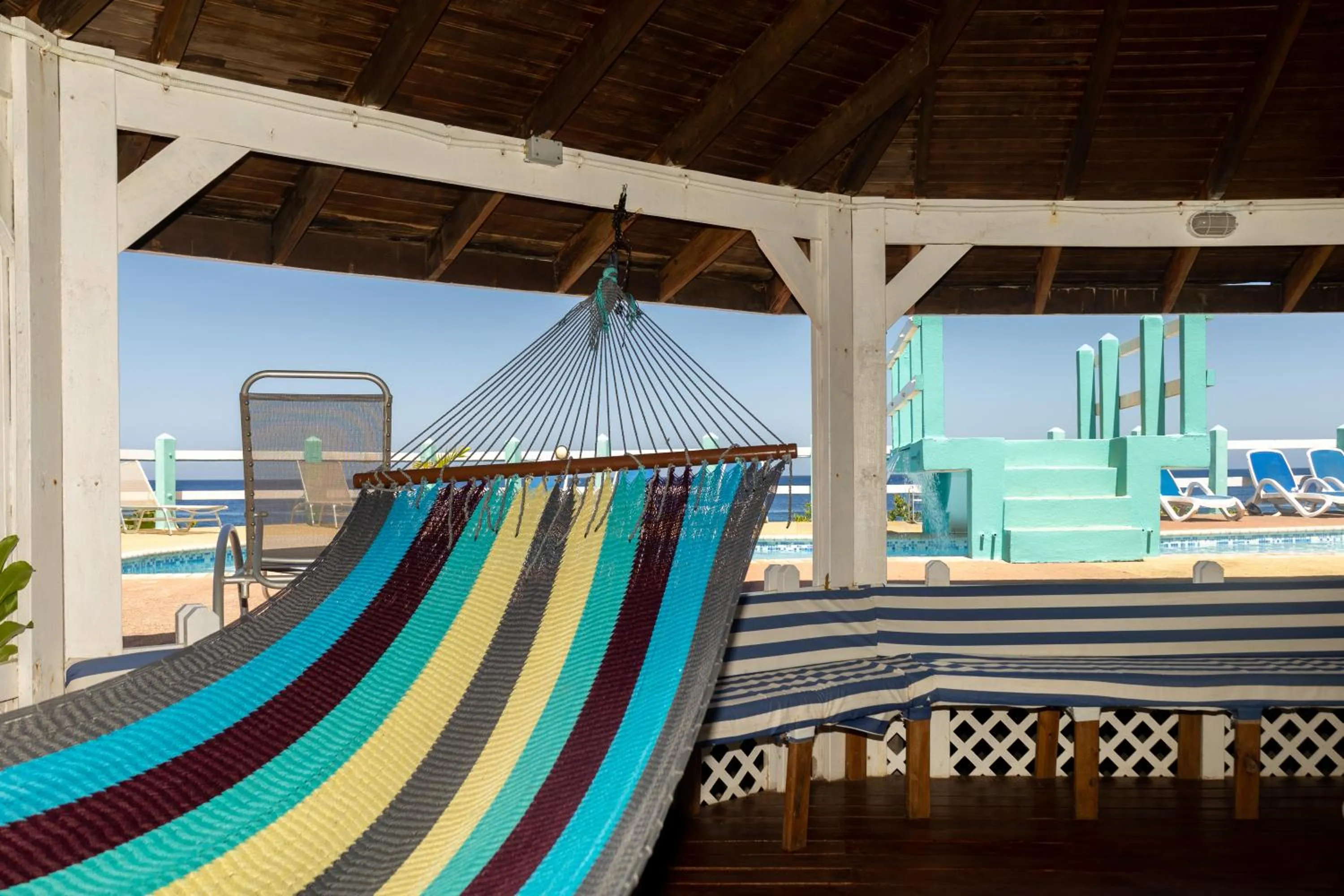 Pool view in Seagrape Plantation Resort & Dive Center