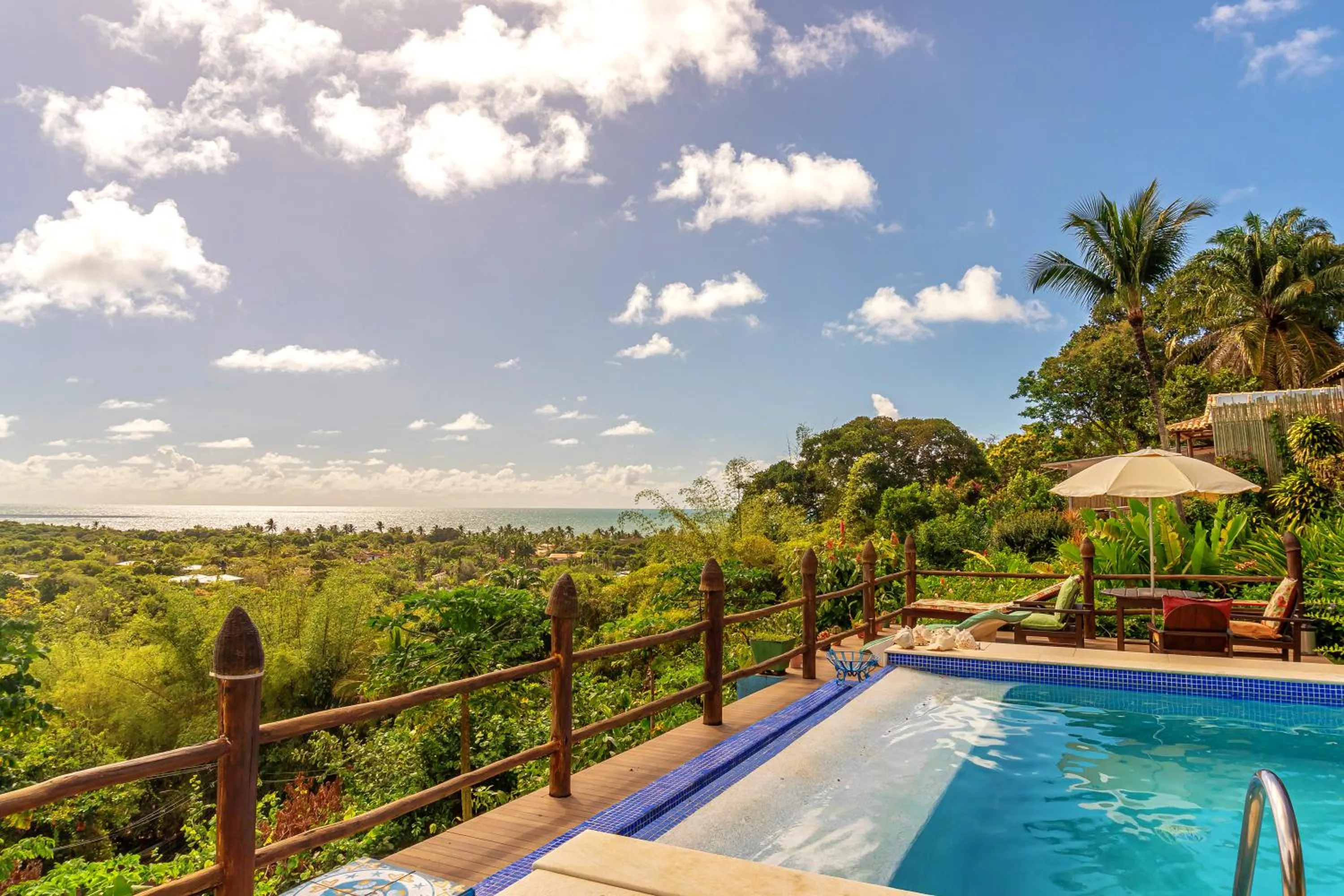 Pool view in Pousada Mar à Vista