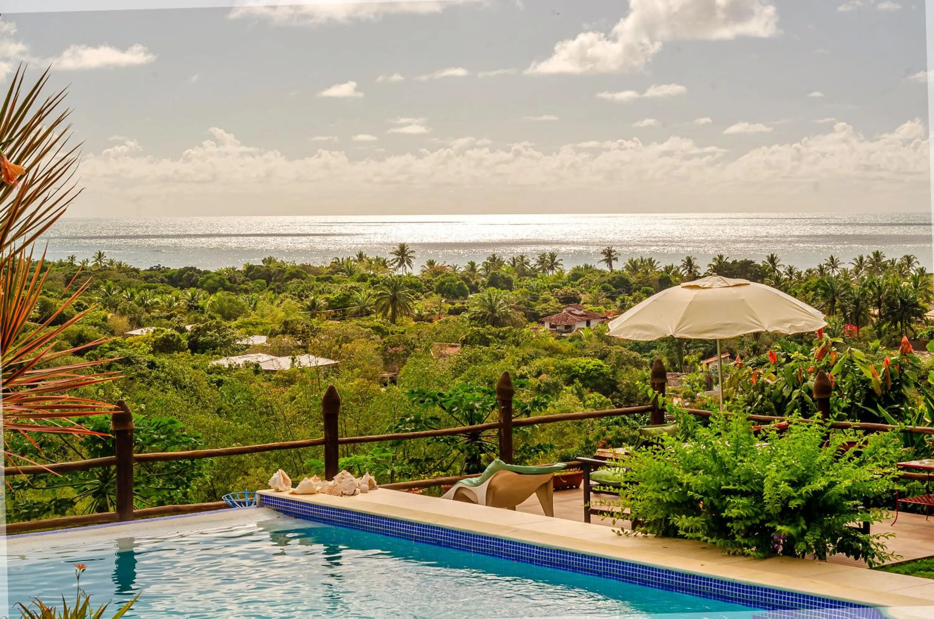 Pool view in Pousada Mar à Vista