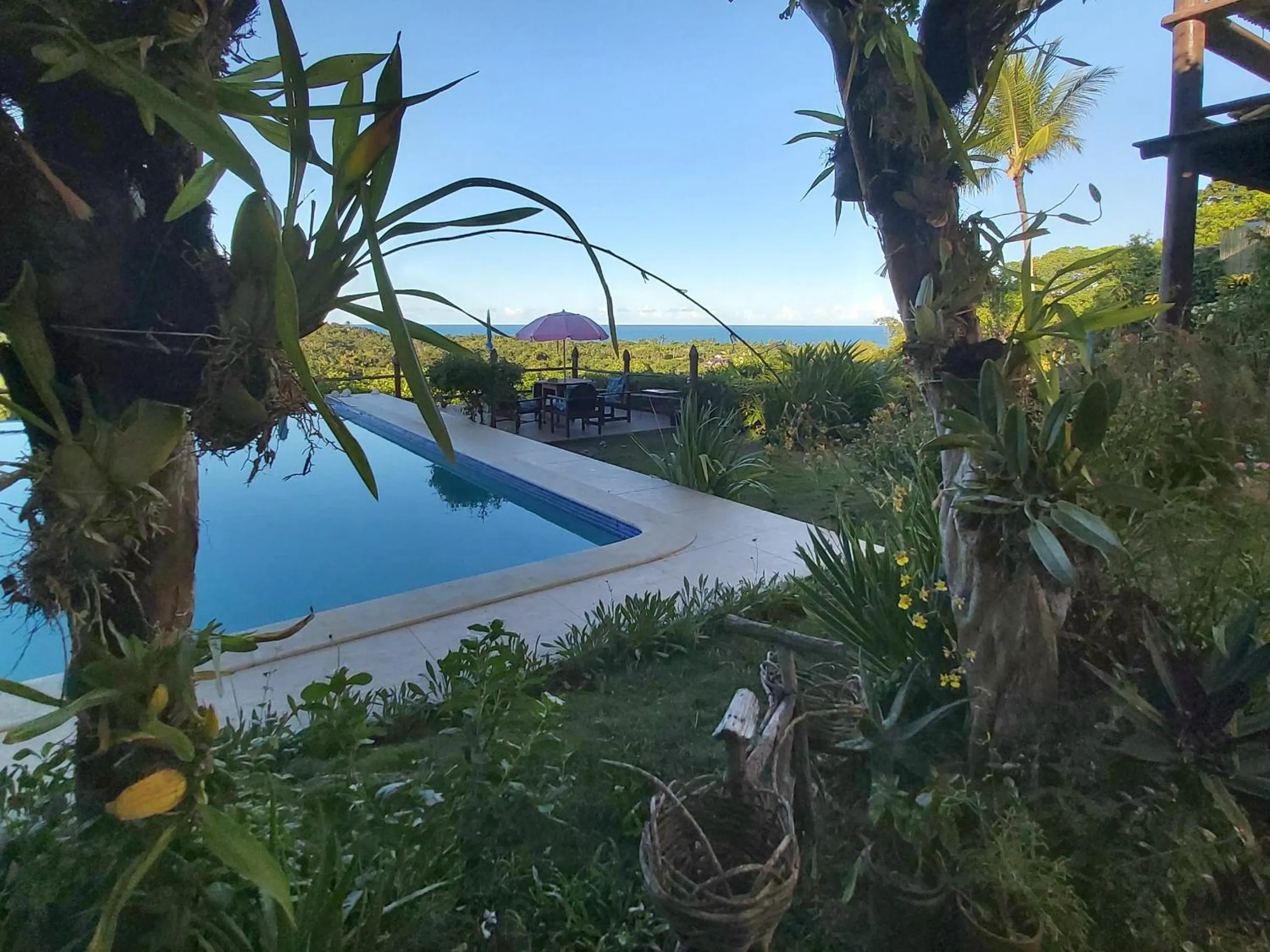 Pool view in Pousada Mar à Vista