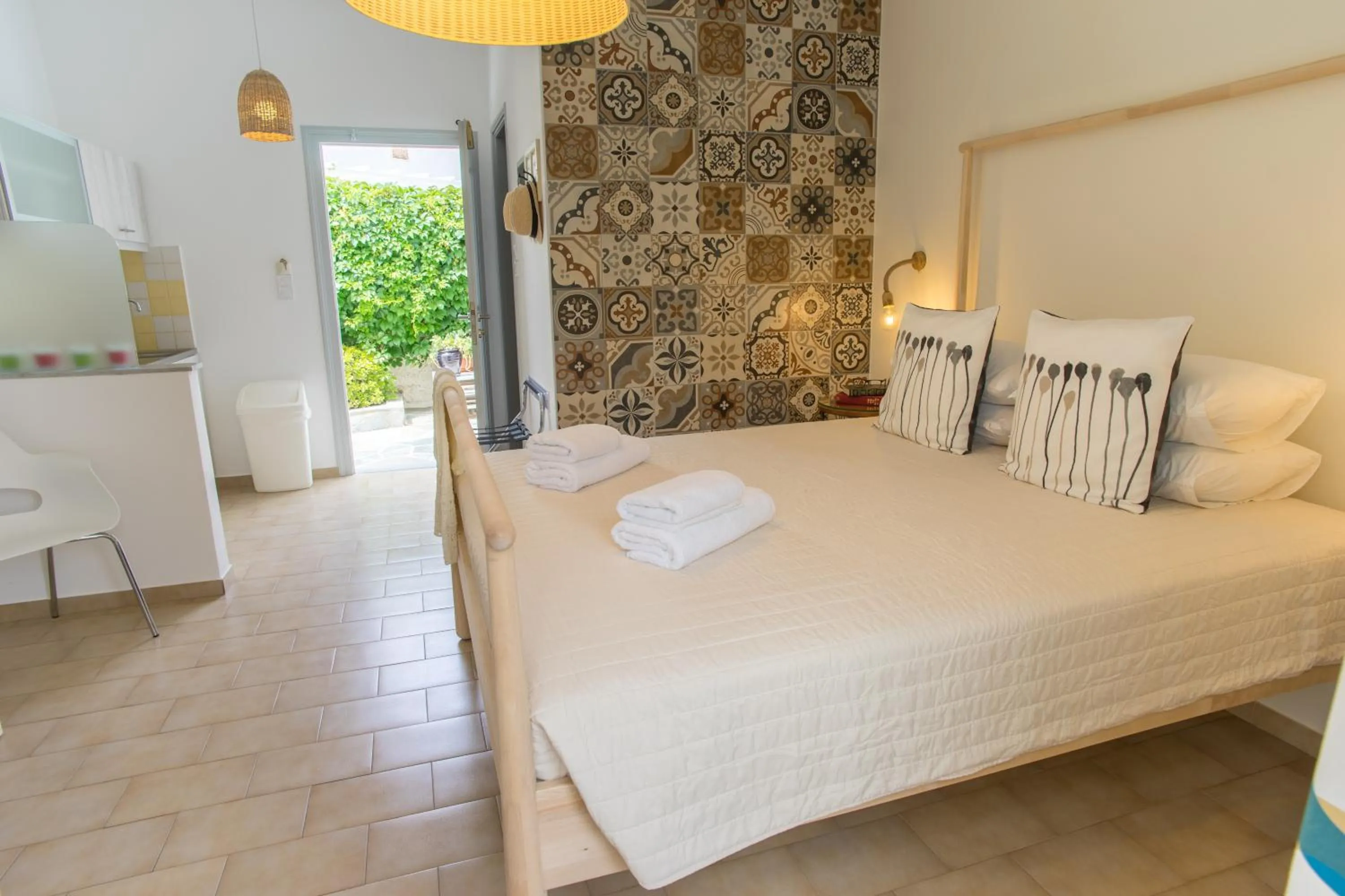 Bed in Cyclades Studios