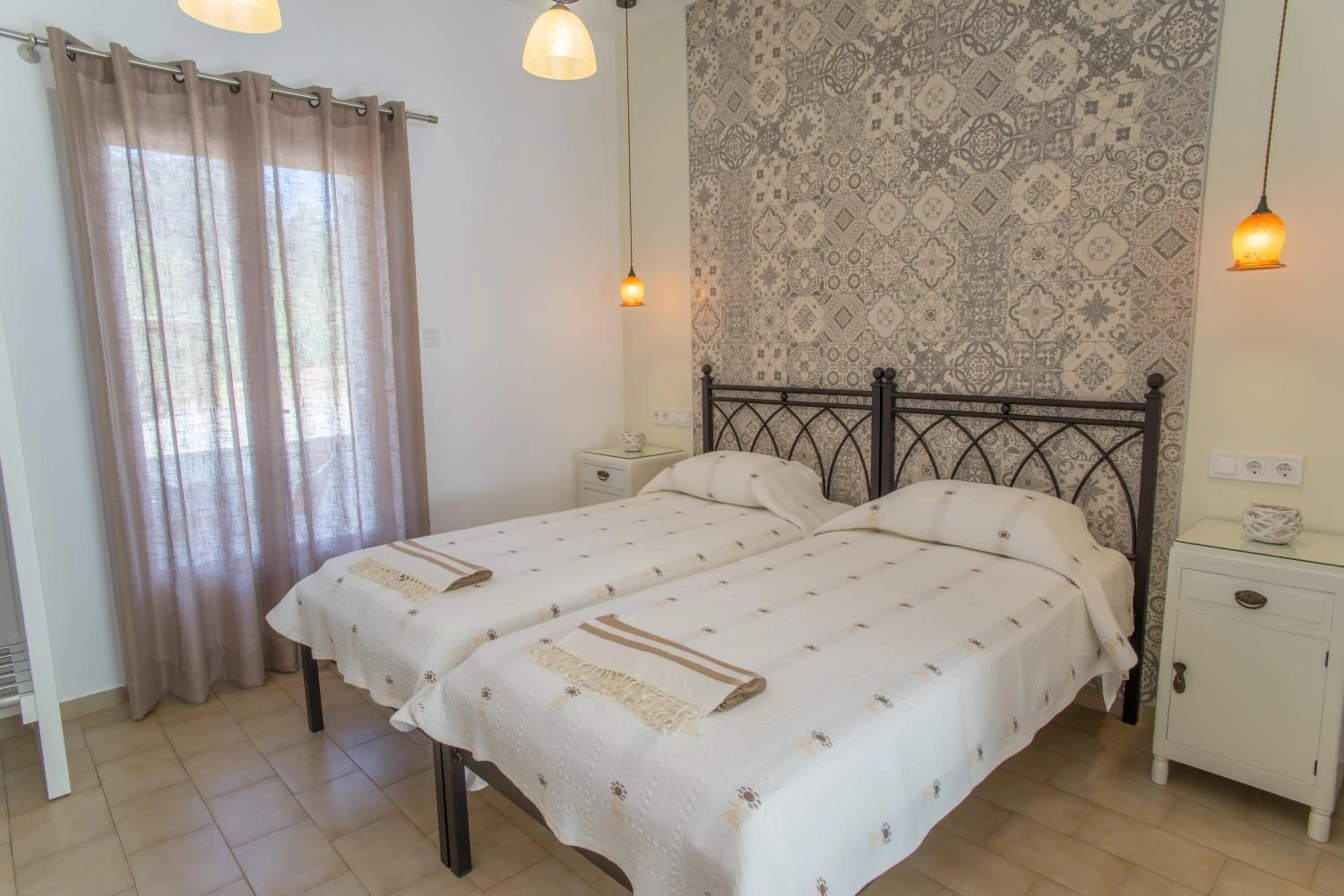 Bed in Cyclades Studios