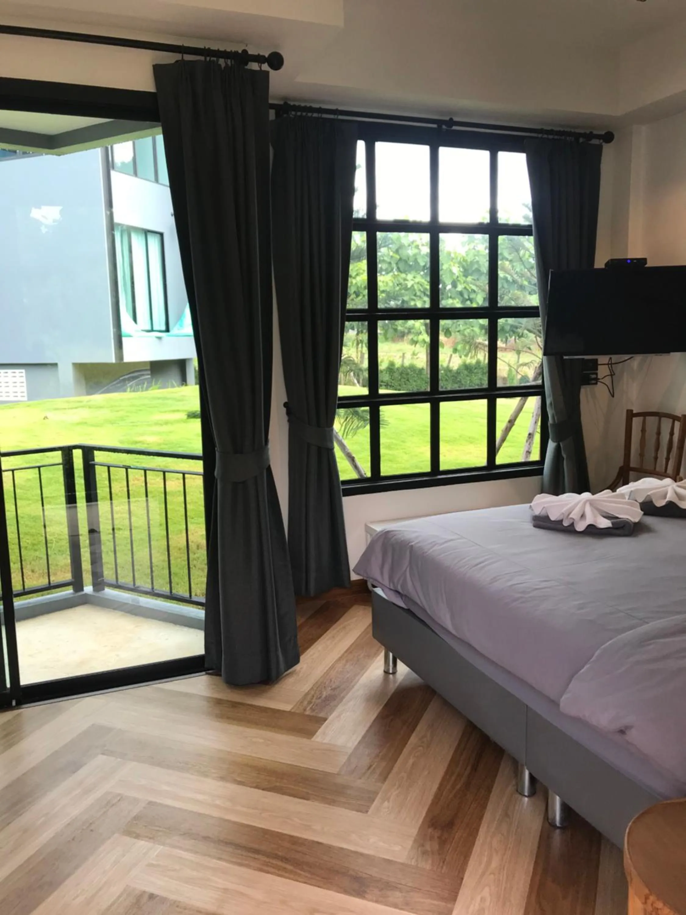 Garden view, Bed in Adoor hotel Khao Yai