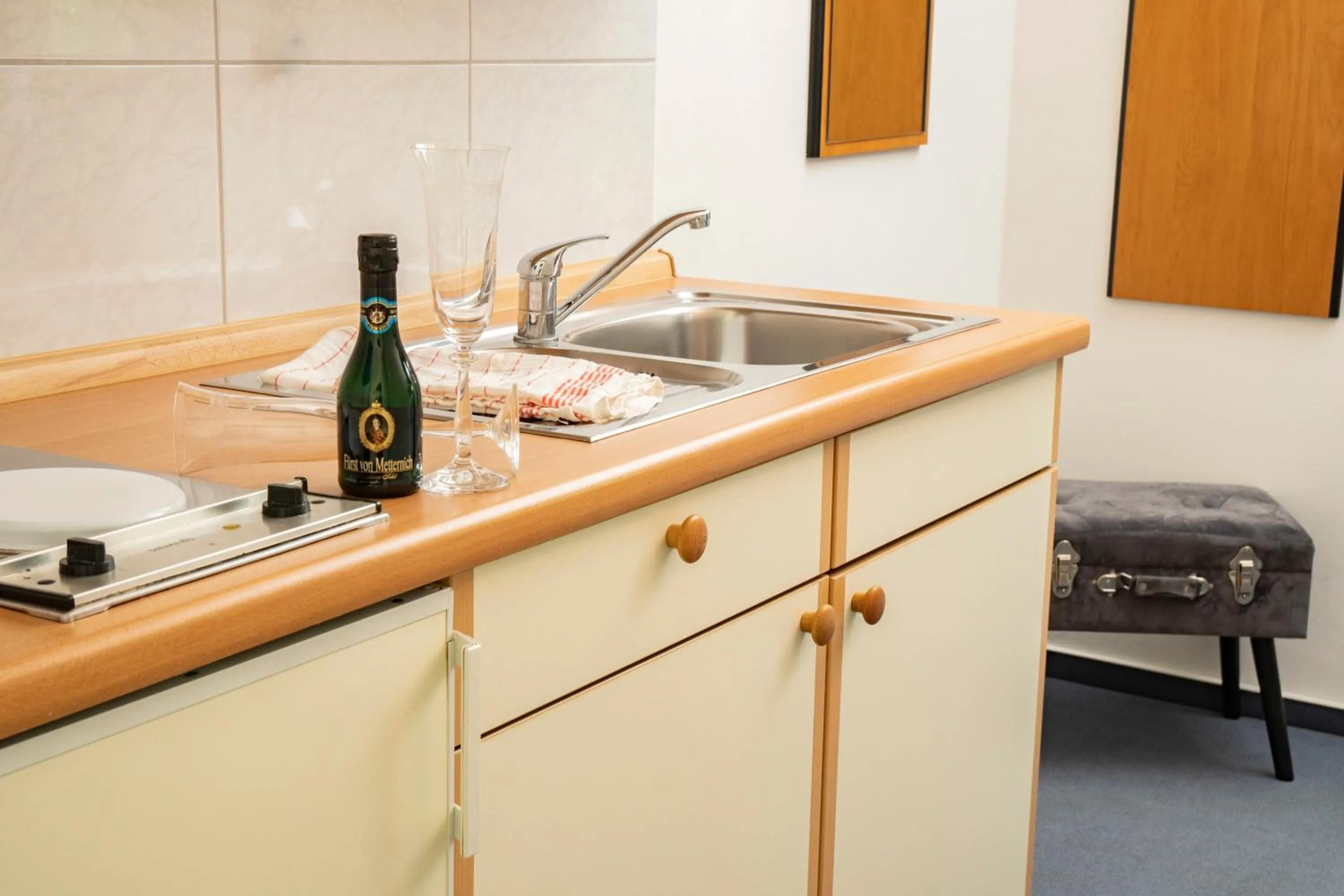 Kitchen or kitchenette in Dieksee-Eck am See