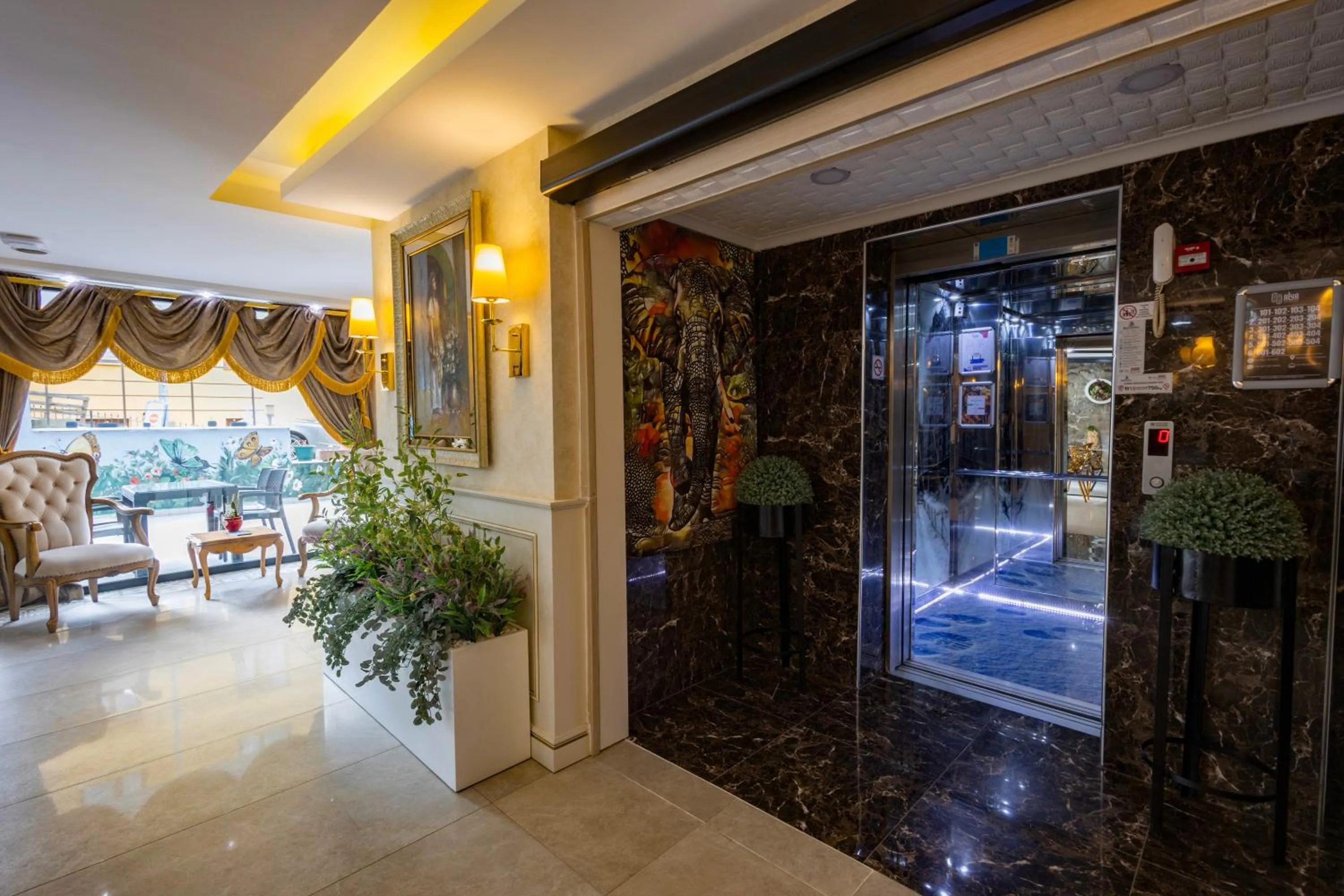 Lobby or reception in Alya Hotel