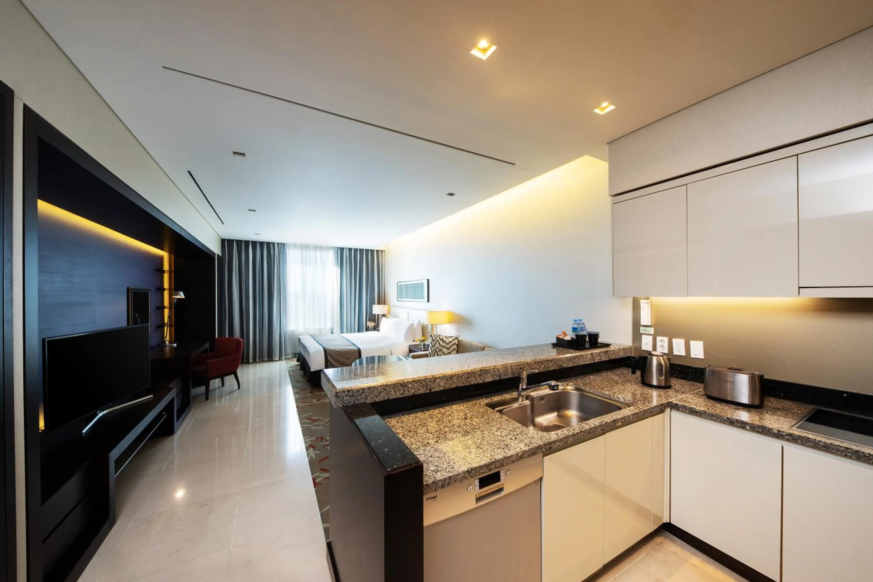 Kitchen or kitchenette in Oakwood Premier Coex Center Seoul