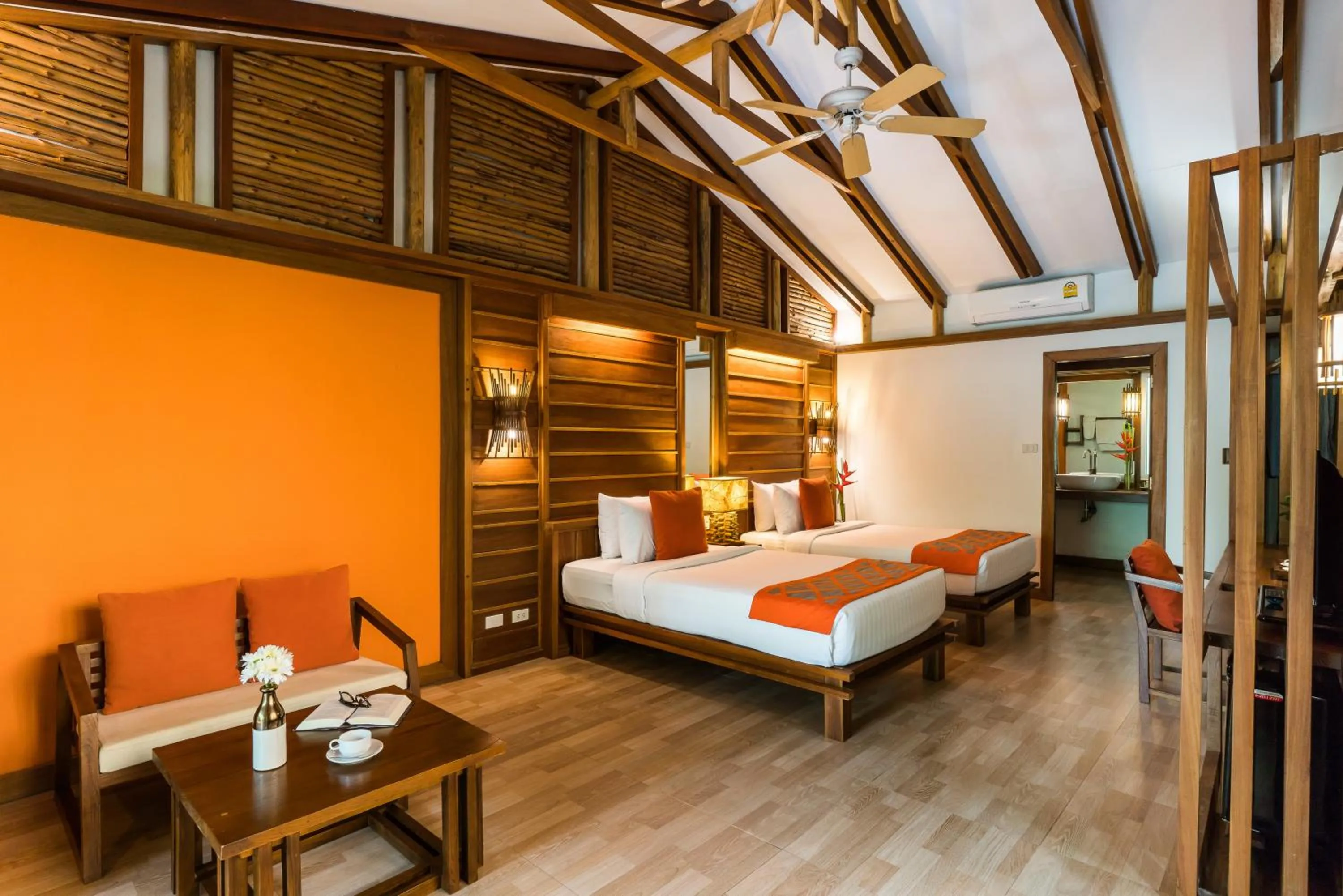 Photo of the whole room, Bed in Home Phutoey River Kwai Hotspring & Nature Resort