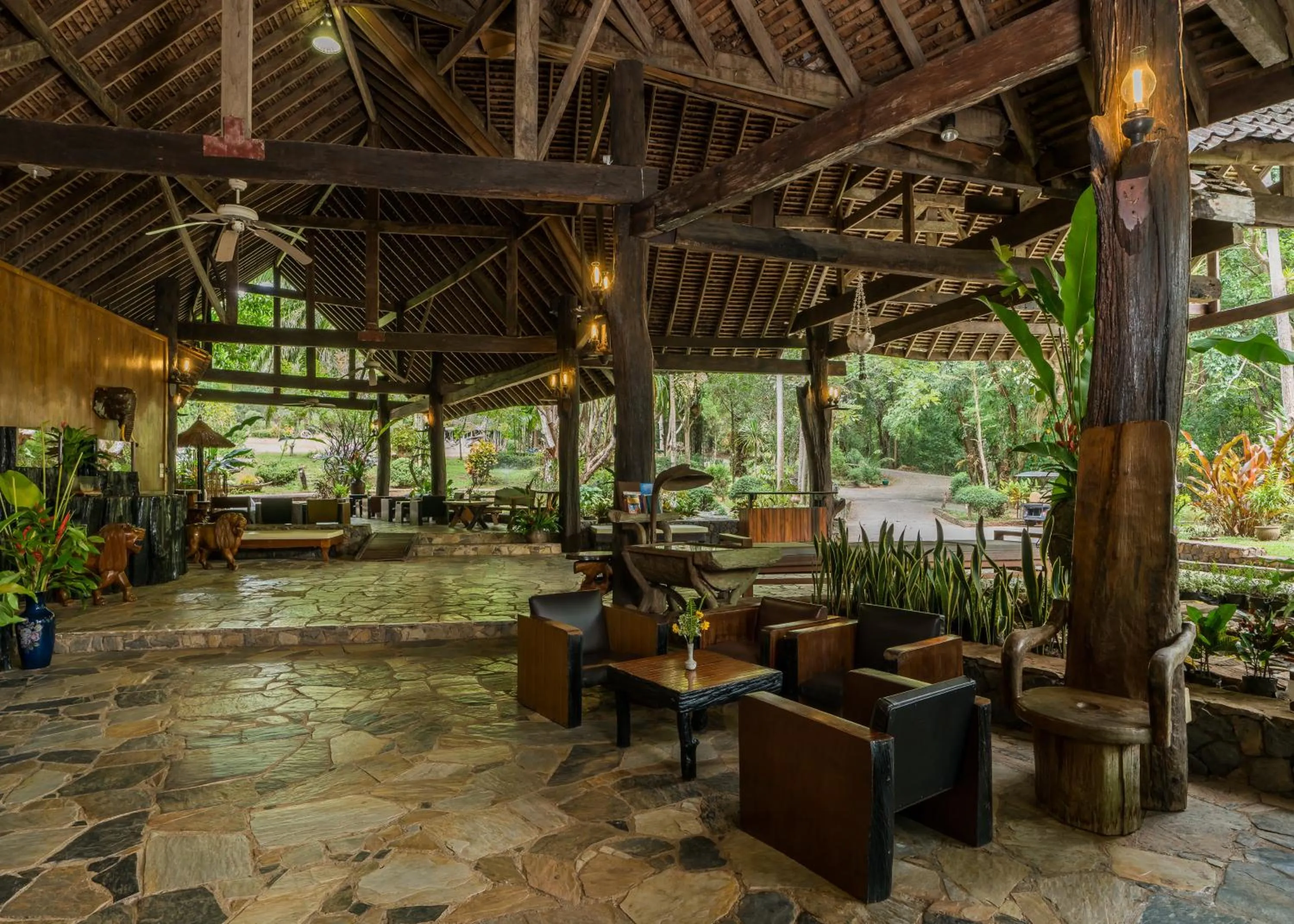 Living room in Home Phutoey River Kwai Hotspring & Nature Resort