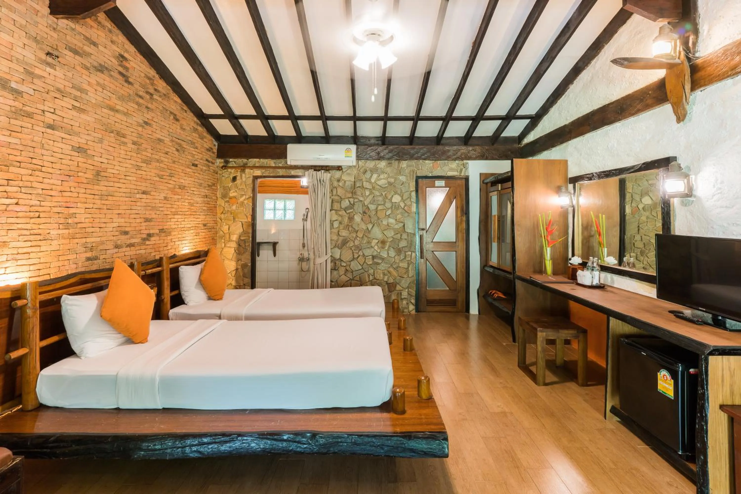 Bedroom, Bed in Home Phutoey River Kwai Hotspring & Nature Resort