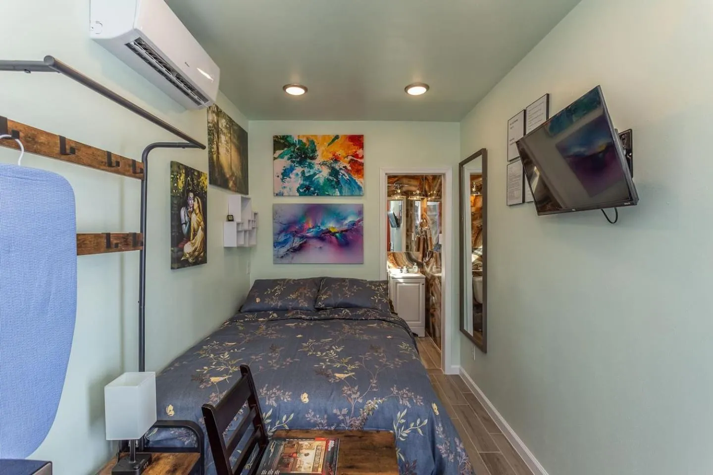 Bed in East Downtown Micro-luxe Container Living Pod #9