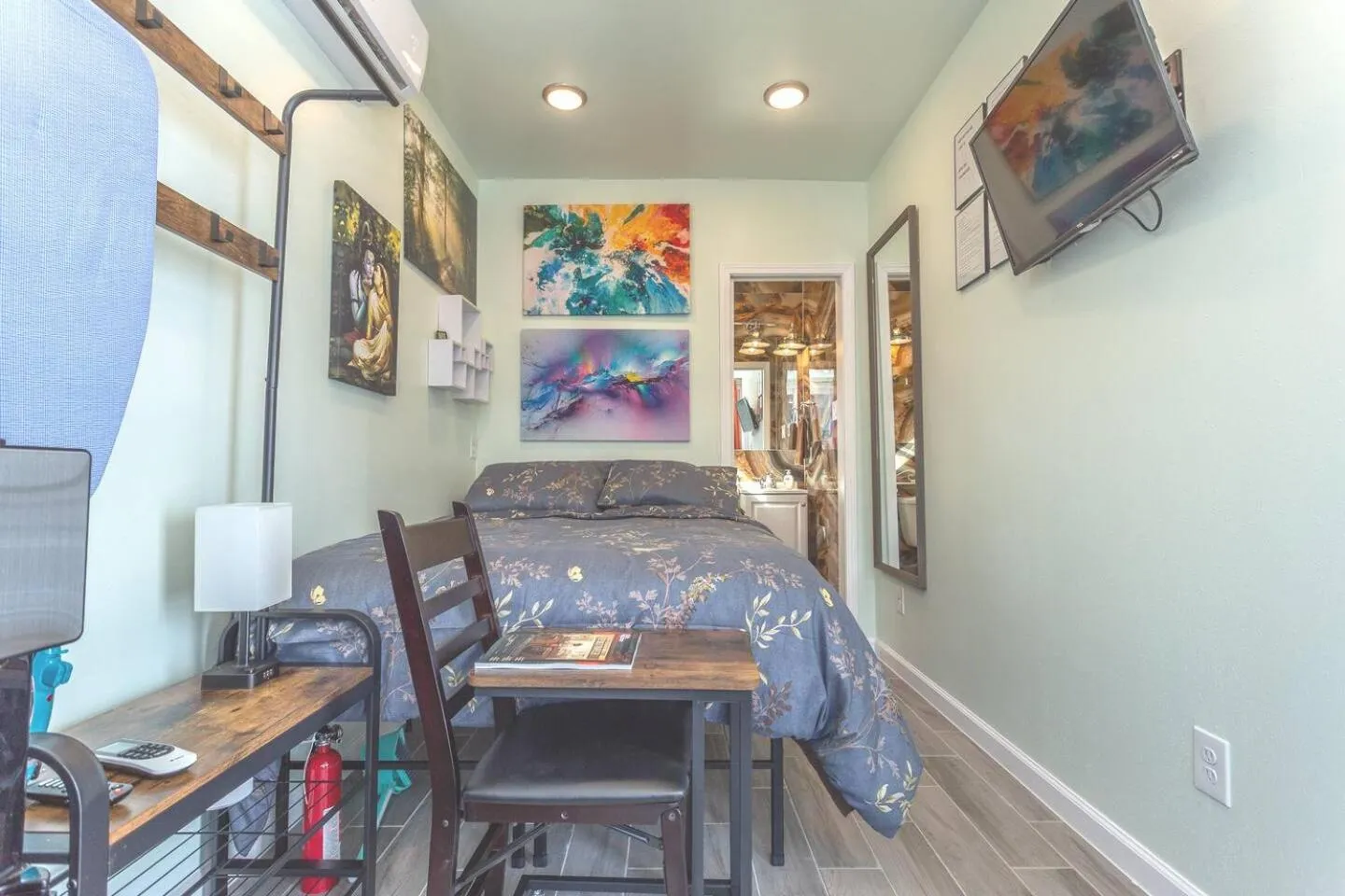 Bed in East Downtown Micro-luxe Container Living Pod #9