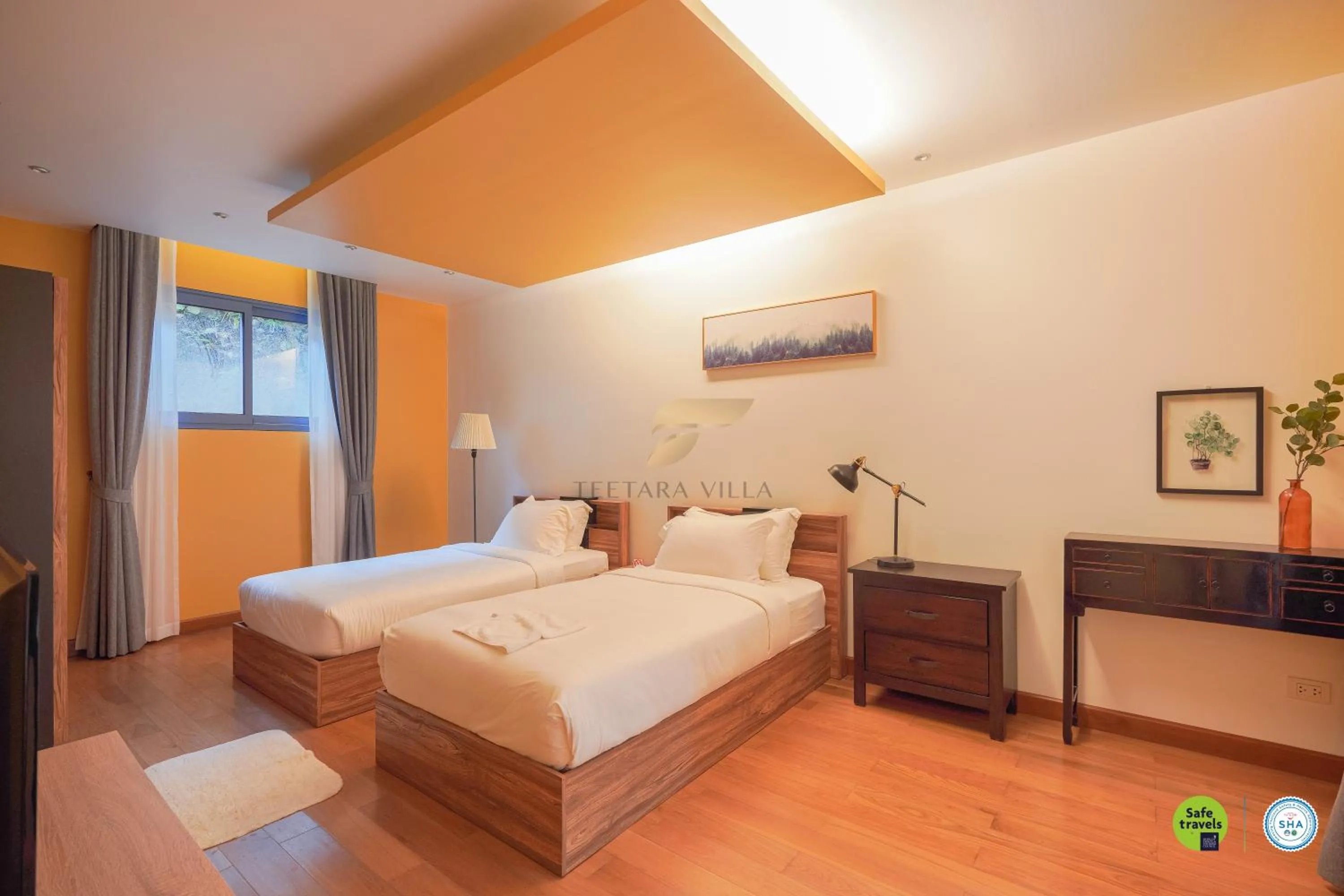 Bed in Teetara Villa Patong