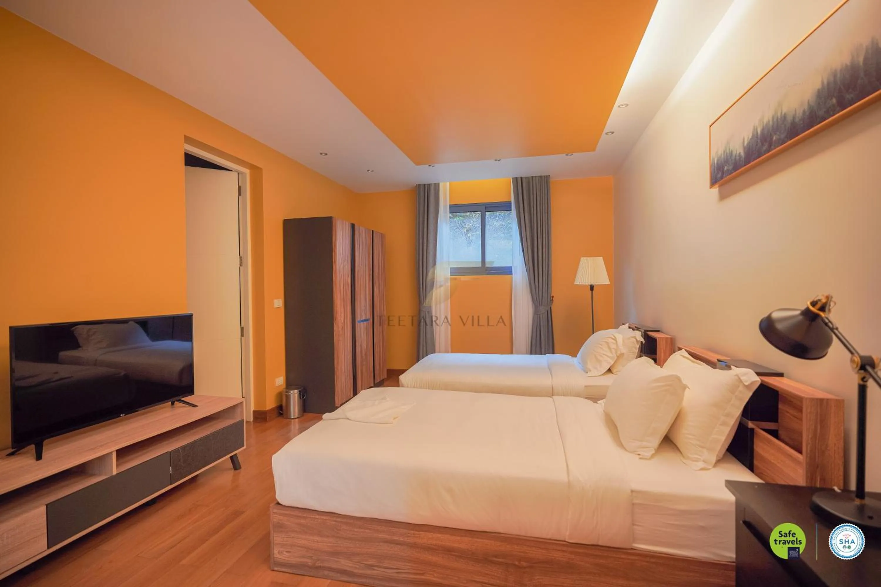 Bed in Teetara Villa Patong