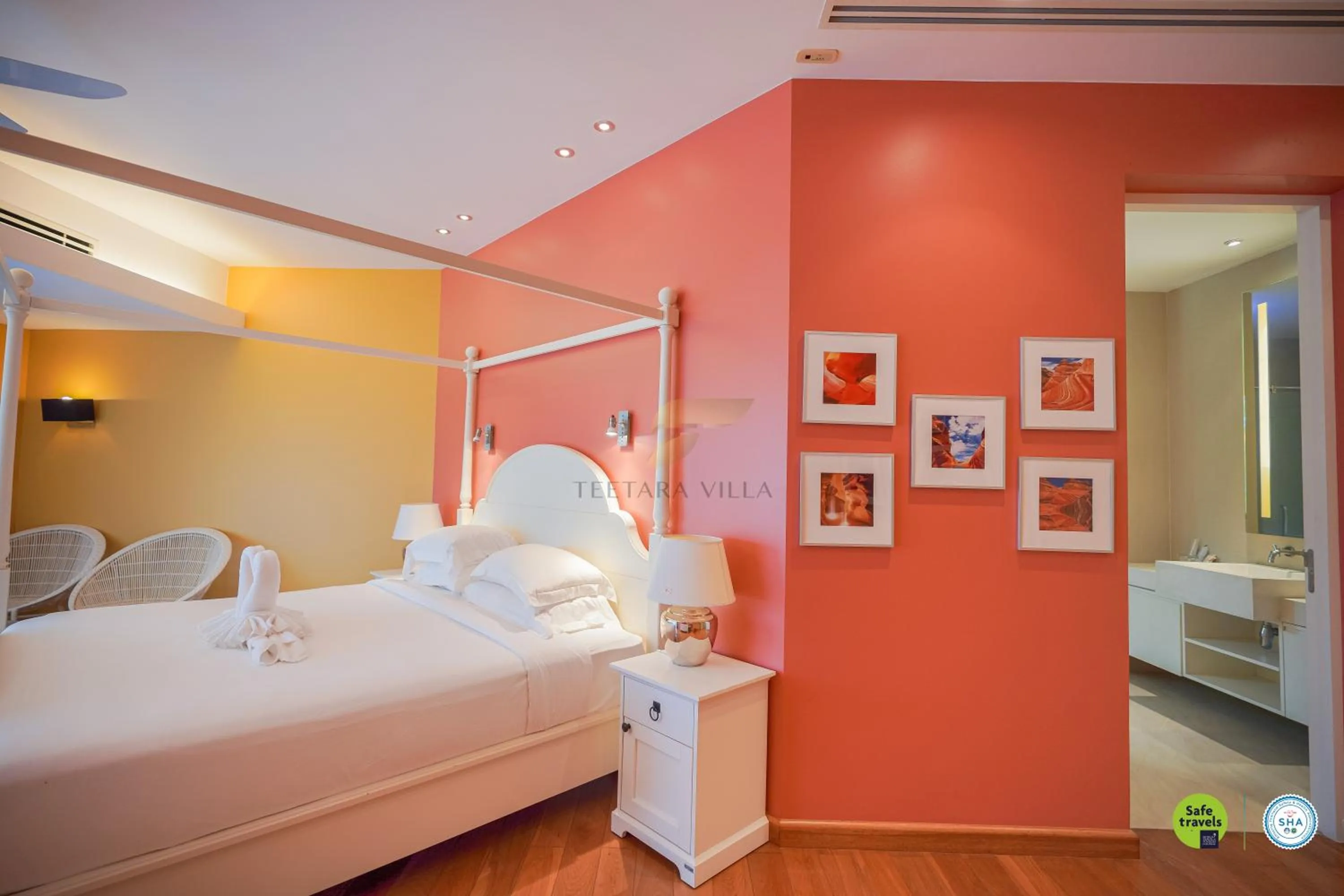 Bed in Teetara Villa Patong