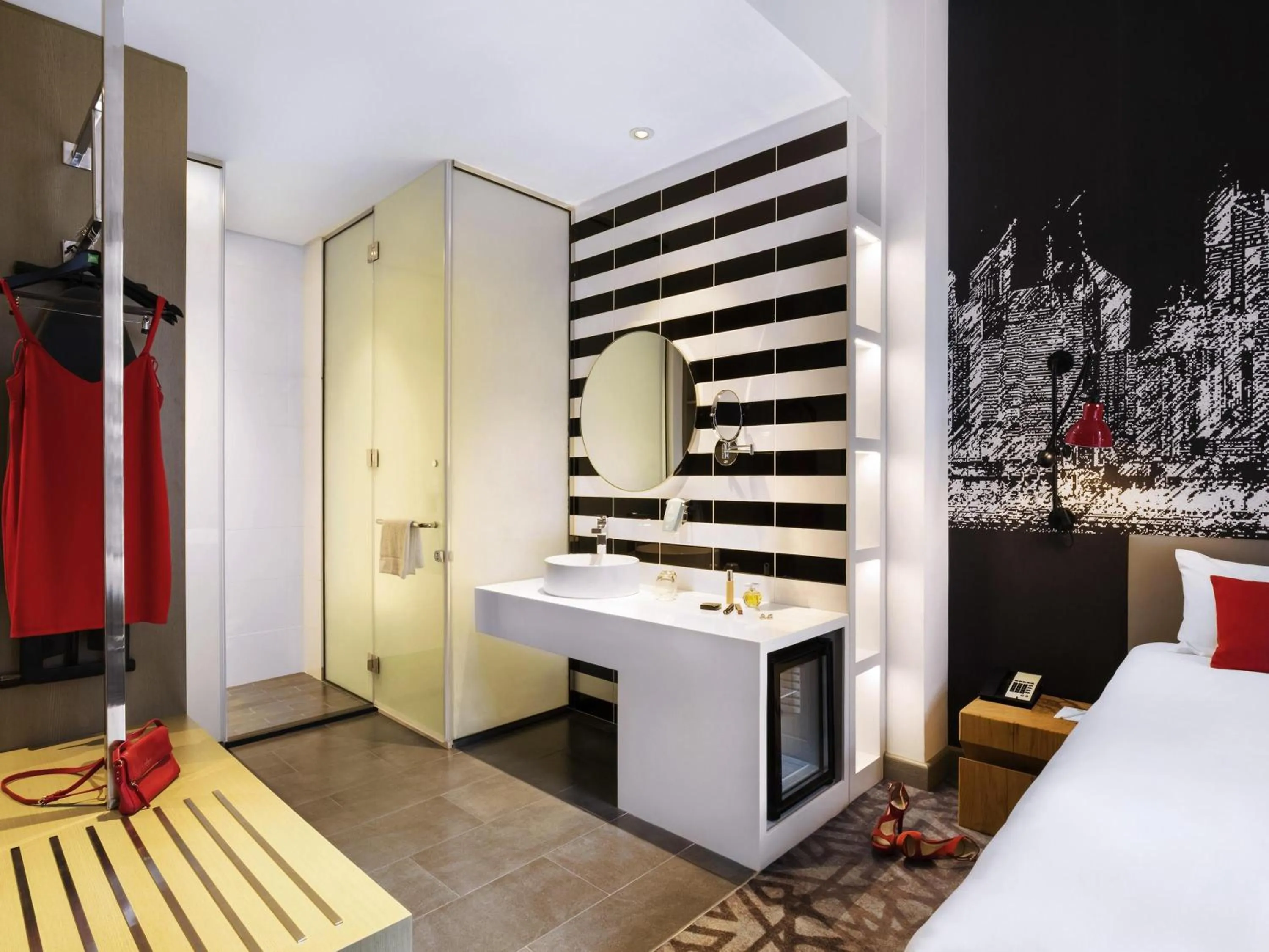 Bedroom, Bed in ibis Styles Dubai Airport Hotel