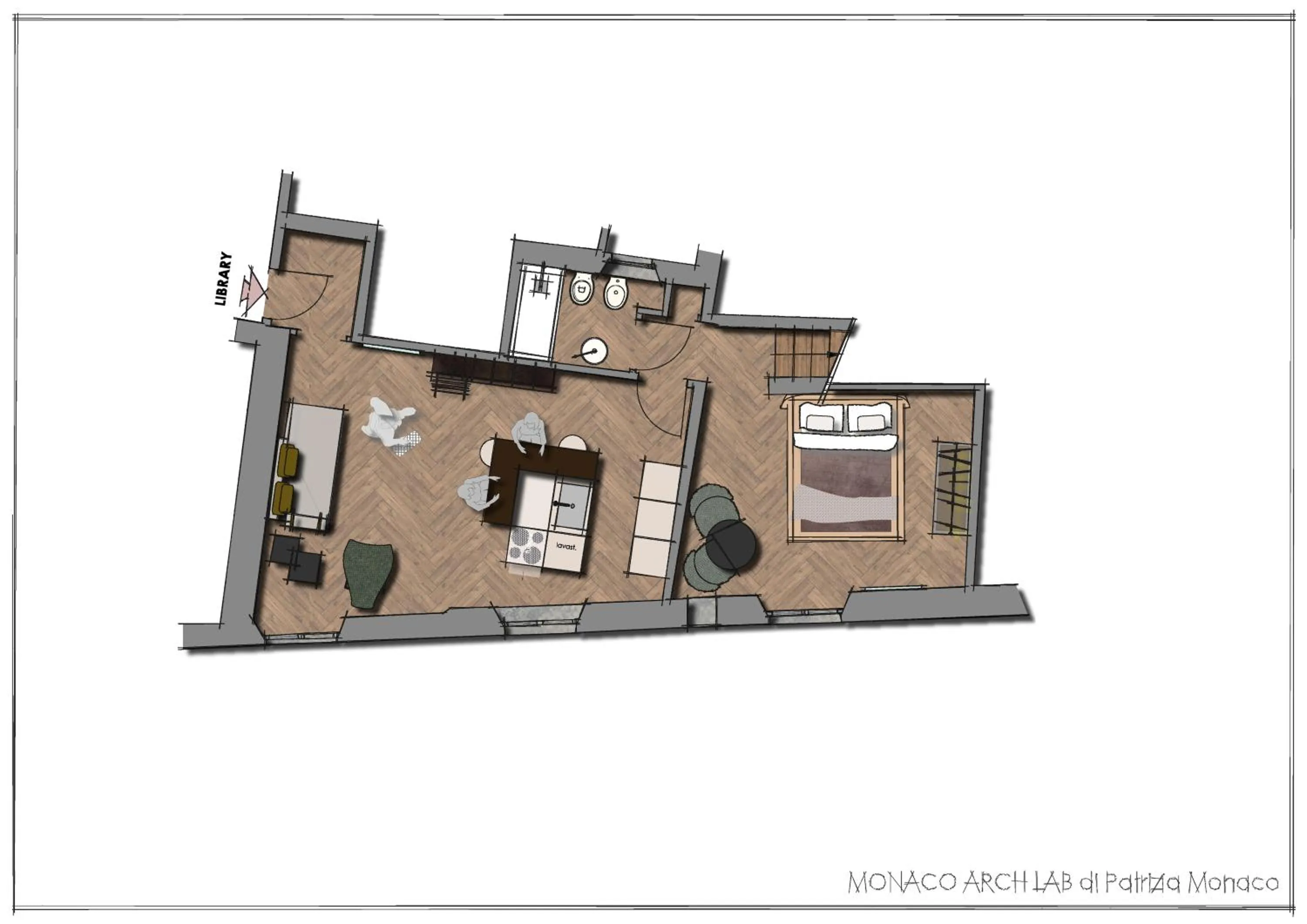 Floor plan in Oltrarno 1881 Apartments