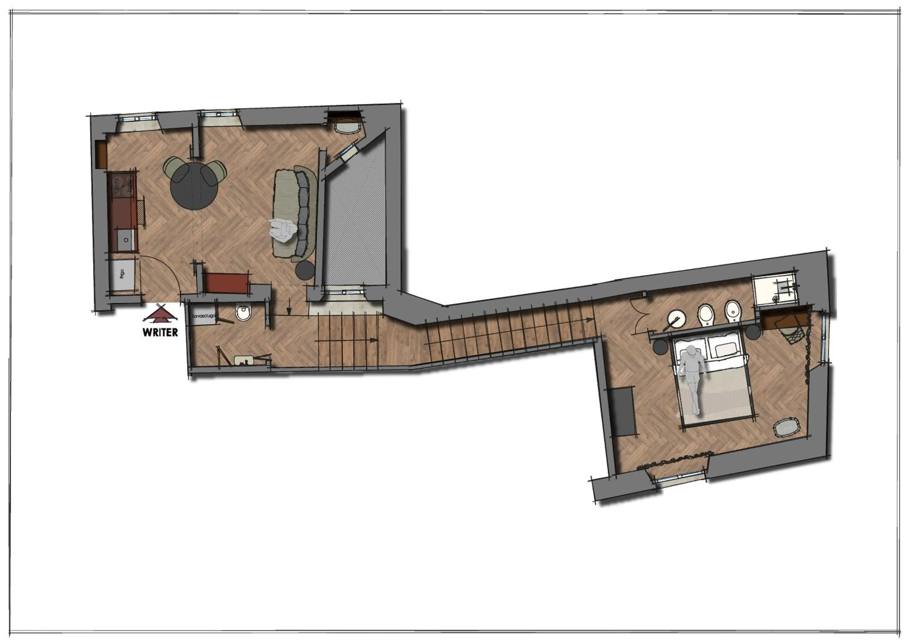 Floor plan in Oltrarno 1881 Apartments
