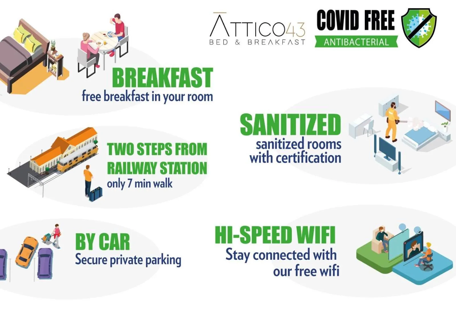 Logo/Certificate/Sign in Attico43 B&B