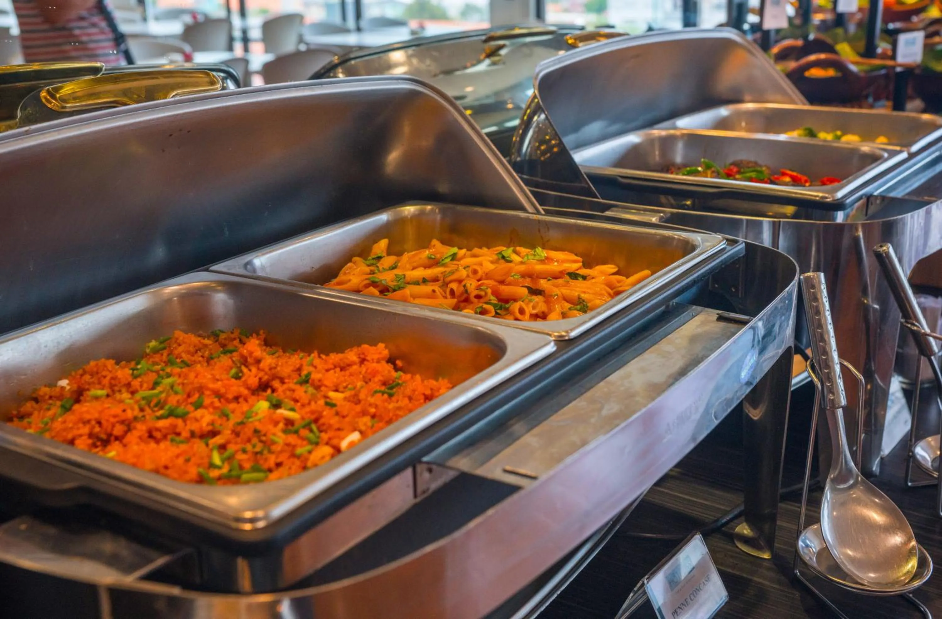 Buffet breakfast in Hotel 88 Embong Malang Tunjungan Surabaya by WH - Breakfast with The Best View on The Highest Floor and Strategic Location in The City Center